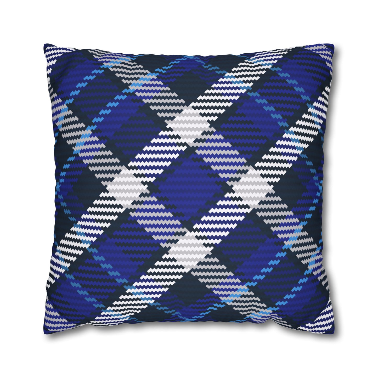 Blue Plaid Throw Pillowcase, Cozy Home Decor, Stylish Cushion for Living Room, Gift for Housewarming, Modern Accent Pillow