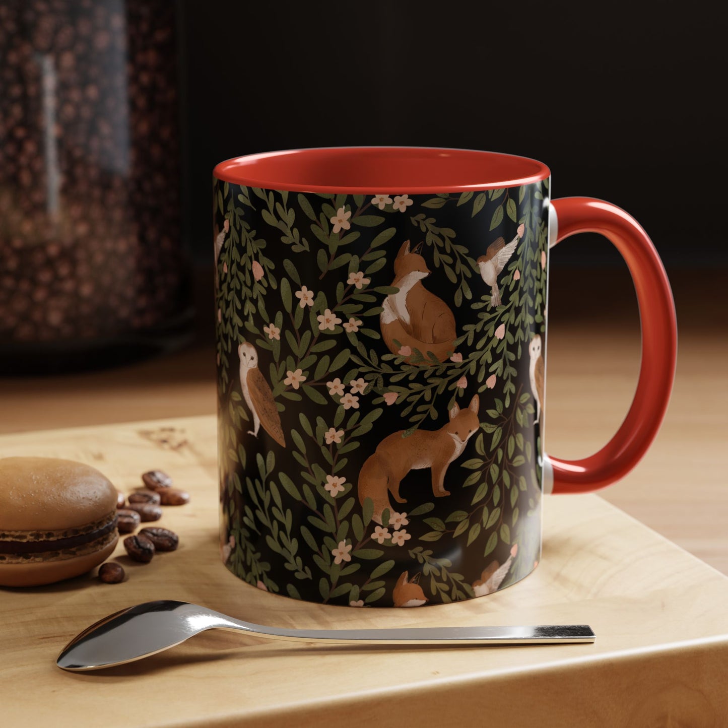 Mug - Little Fox and Owl Woodland Scene Coffee Cup