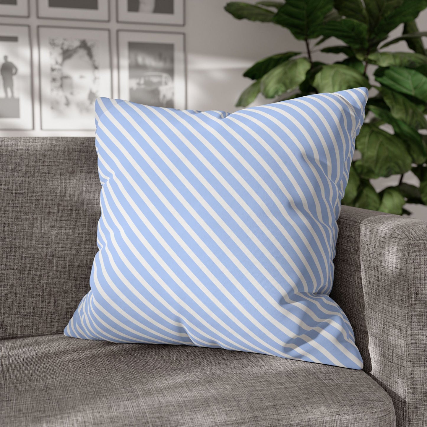 Chic Striped Poly Canvas Pillowcase, Modern Throw Pillow, Cozy Home Decor, Perfect Gift for Housewarming, Nursery, or Holidays