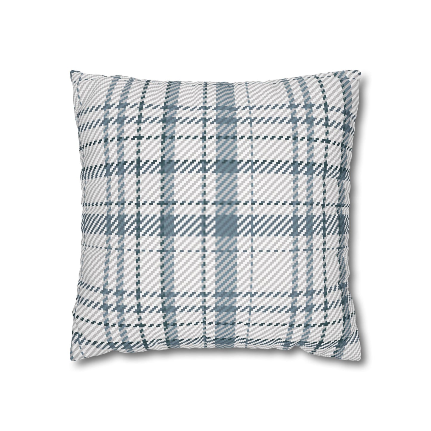 Cozy Blue Plaid Throw Pillowcase