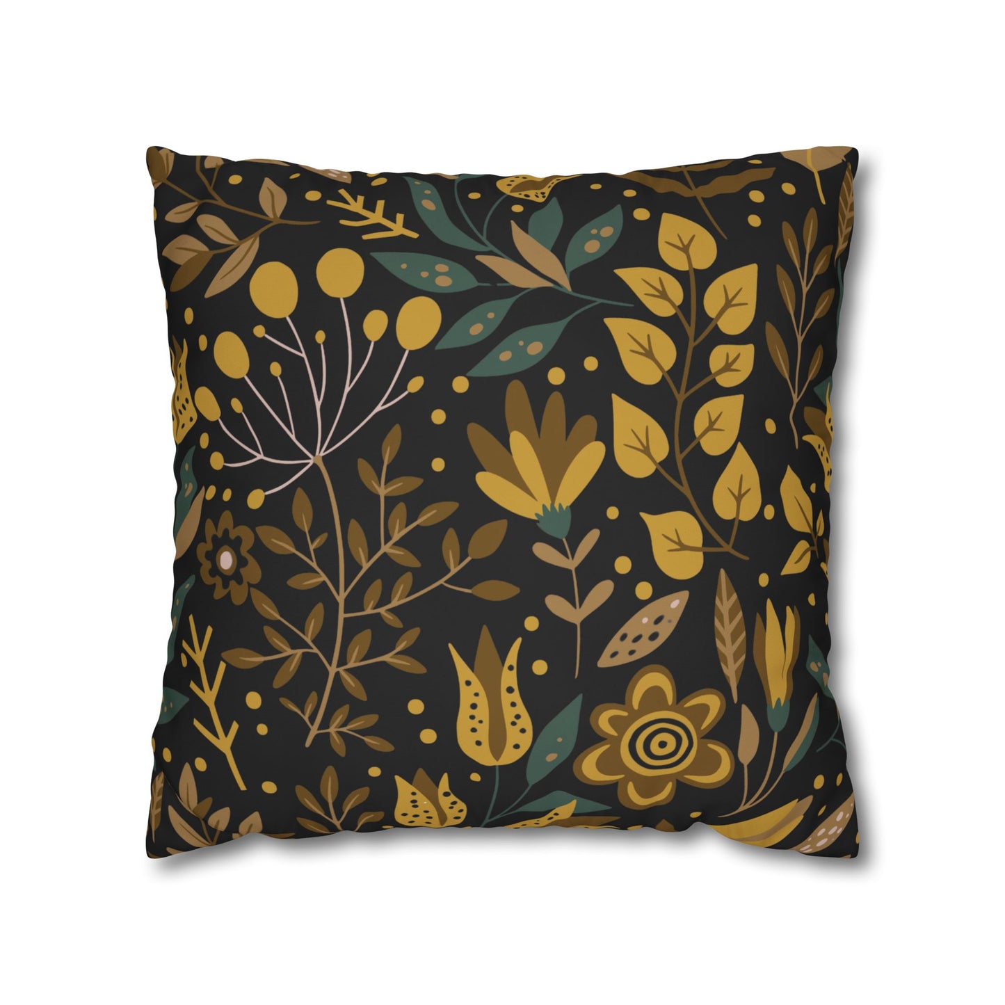 Bohemian Floral Pillowcase, Decorative Cushion Cover, Home Decor, Cozy Living Room, Gift for Her, Eco-Friendly Pillow Cover