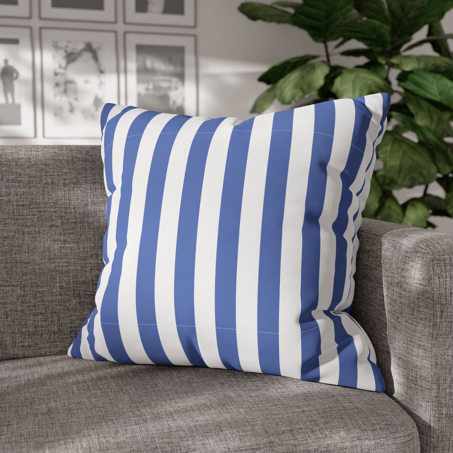 Cozy Striped Throw Pillowcase, Decorative Cushion Cover, Modern Home Decor, Gift for Friends, Nautical Themed Accent