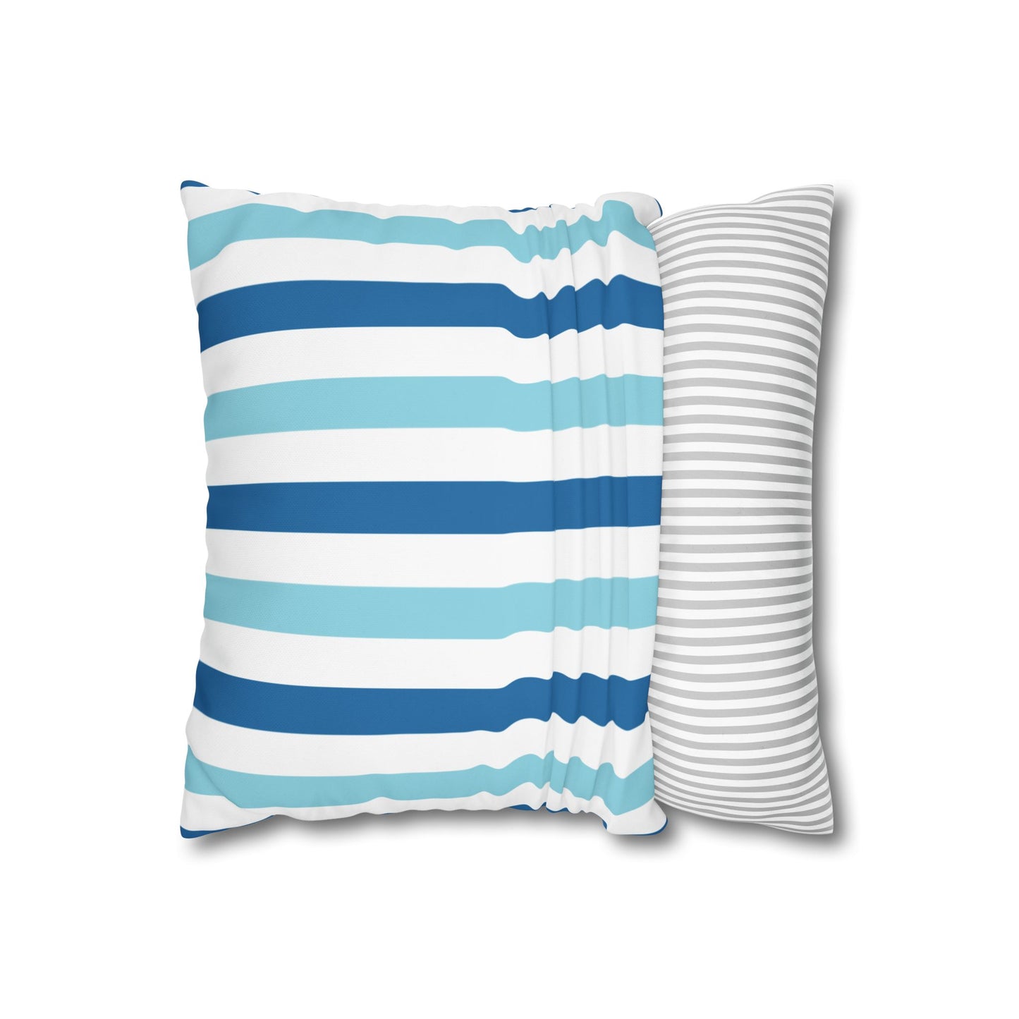 Coastal Striped Pillowcase, Beach Decor, Nautical Home Accessories, Throw Pillow Cover, Living Room Cushion Cover