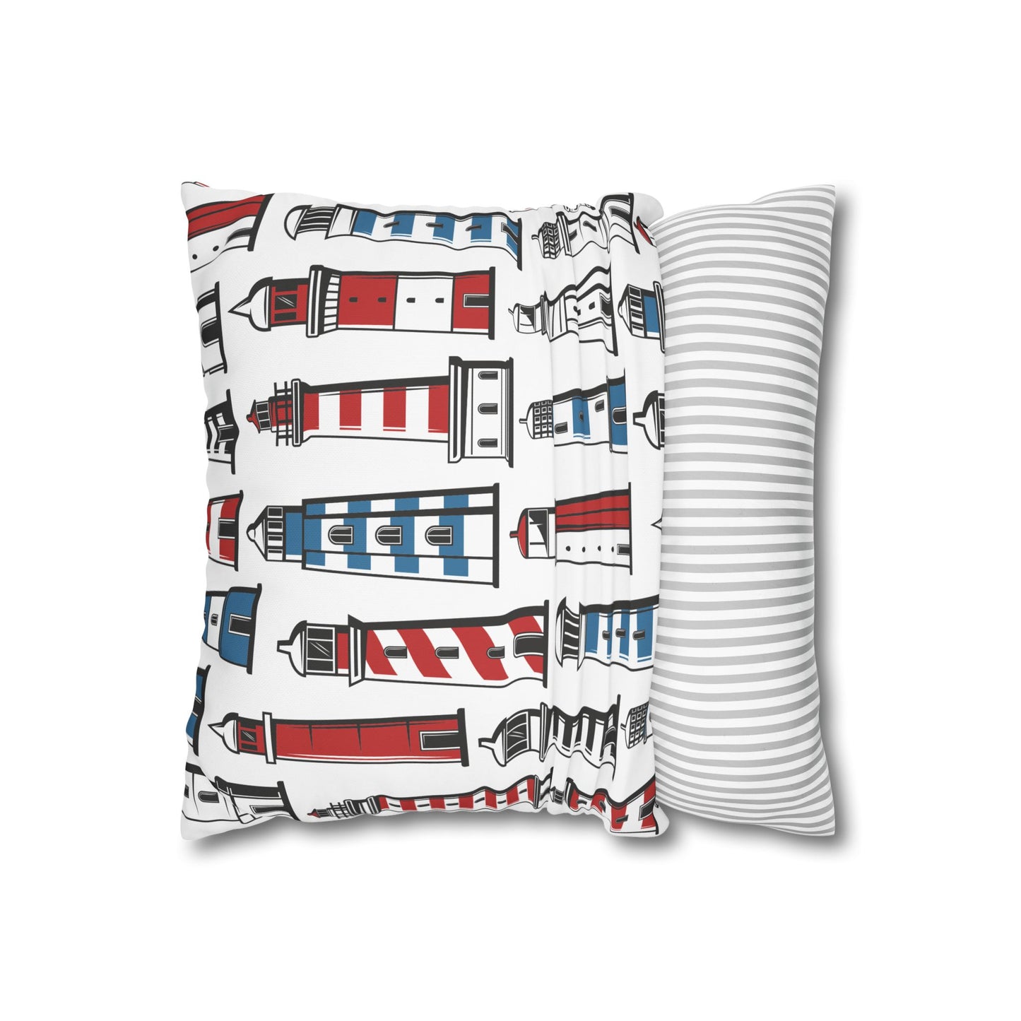 Nautical Lighthouse Pillowcase, Coastal Decor, Beach House Gift, Modern Home Accent, Summer Vibes, Vacation Theme