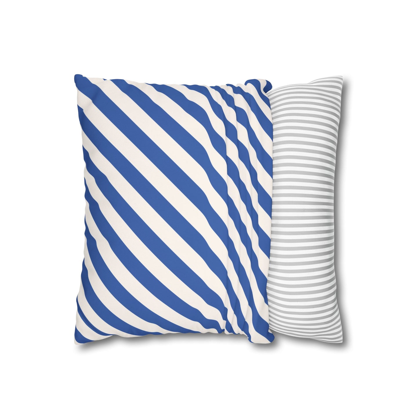 Nautical Striped Pillowcase, Coastal Decor Pillow Cover, Blue and White Throw Pillow, Beach House Accent, Home Gift Idea