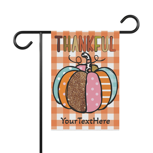 Garden Banner, Fall Pumpkin Thankful Flag, Personalized Thanksgiving Yard Sign, Outdoor Thanksgiving Decor, Custom Harvest House Flag,