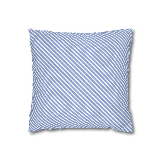 Blue Stripe Decorative Pillowcase, Cozy Throw Cushion Cover for Living Room, Home Decor, Gift for Housewarming, Birthday