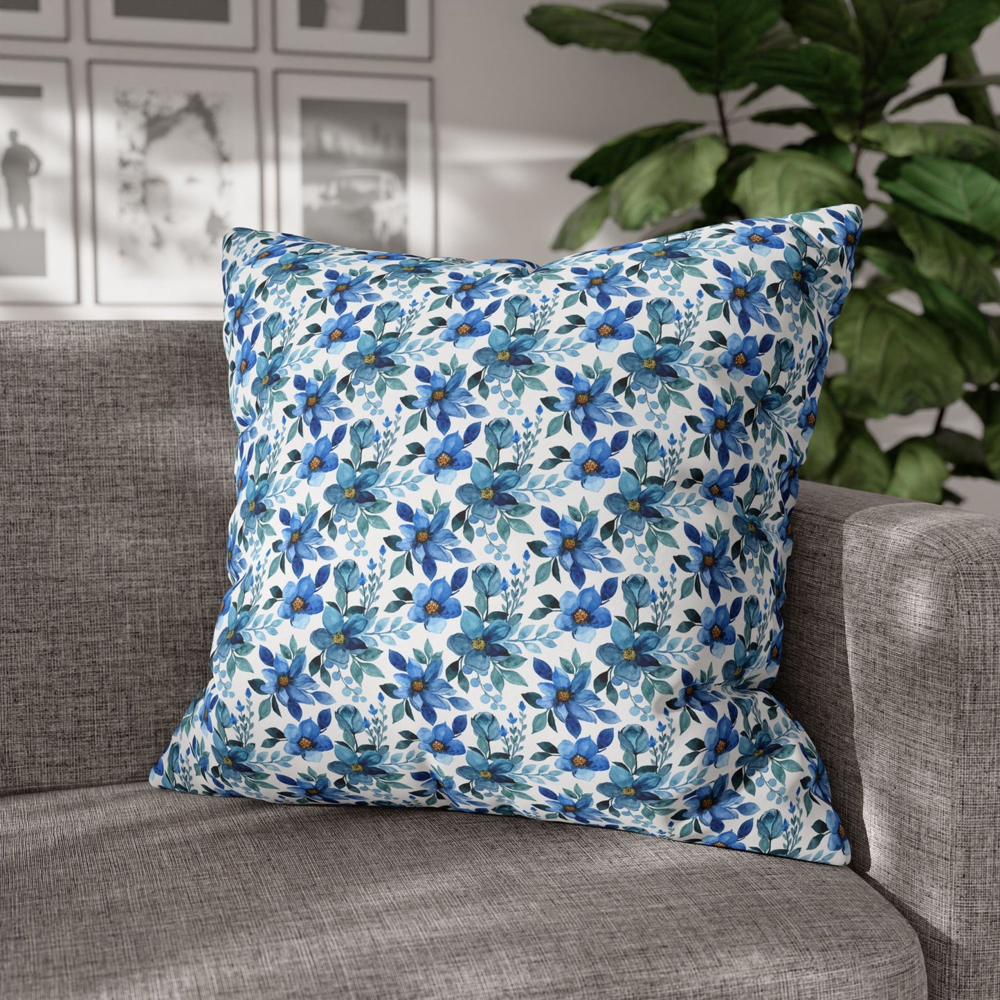 Floral Square Pillowcase | Cozy Home Decor, Gift for Relaxation, Boho Bedroom Accent, Housewarming Present, Summer Vibes
