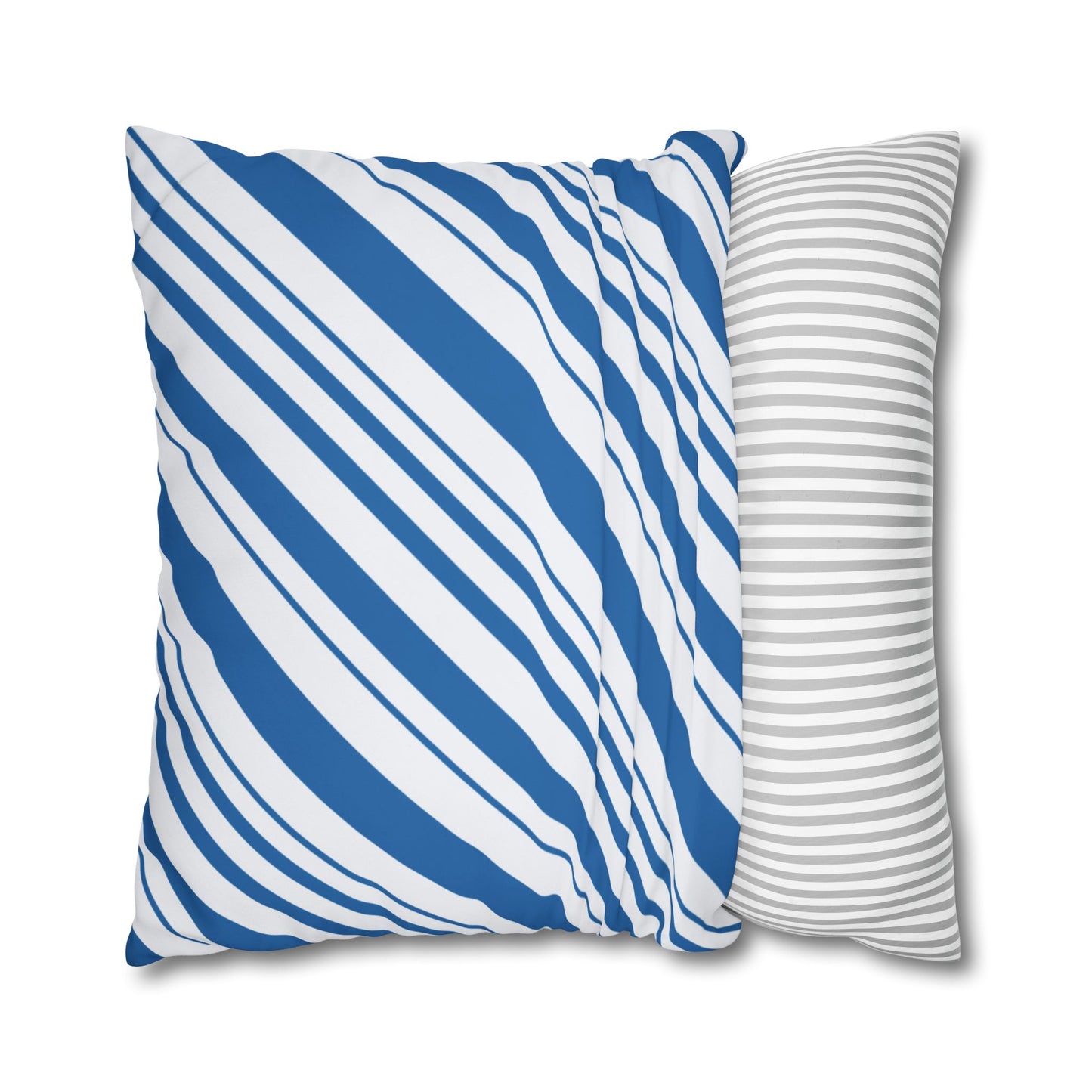 Stylish Blue Striped Pillowcase, Modern Home Décor, Cozy Couch Accessory, Gift for Housewarming, Nautical Theme Decoration