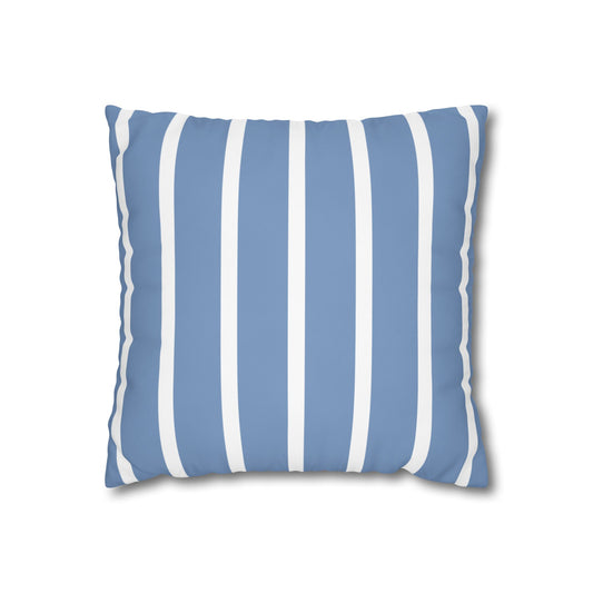 Stylish Striped Throw Pillowcase, Decorative Cushion Cover, Modern Home Decor, Blue Stripe Accent Pillow, Gift for Couch Lovers