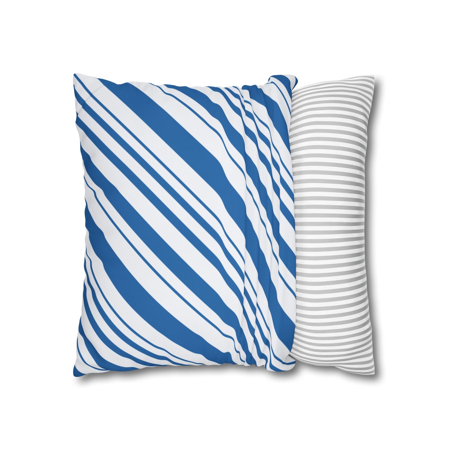 Stylish Blue Striped Pillowcase, Modern Home Décor, Cozy Couch Accessory, Gift for Housewarming, Nautical Theme Decoration