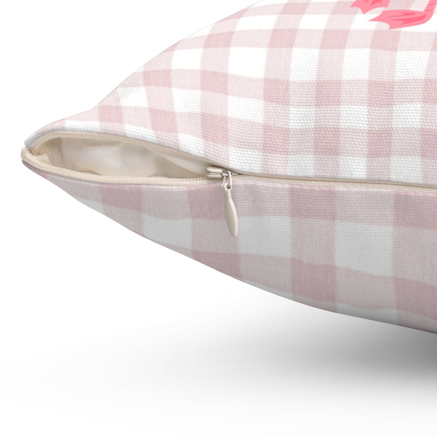 Pink Flamingo Checks Throw Pillow - Tropical Home Decor Cushion