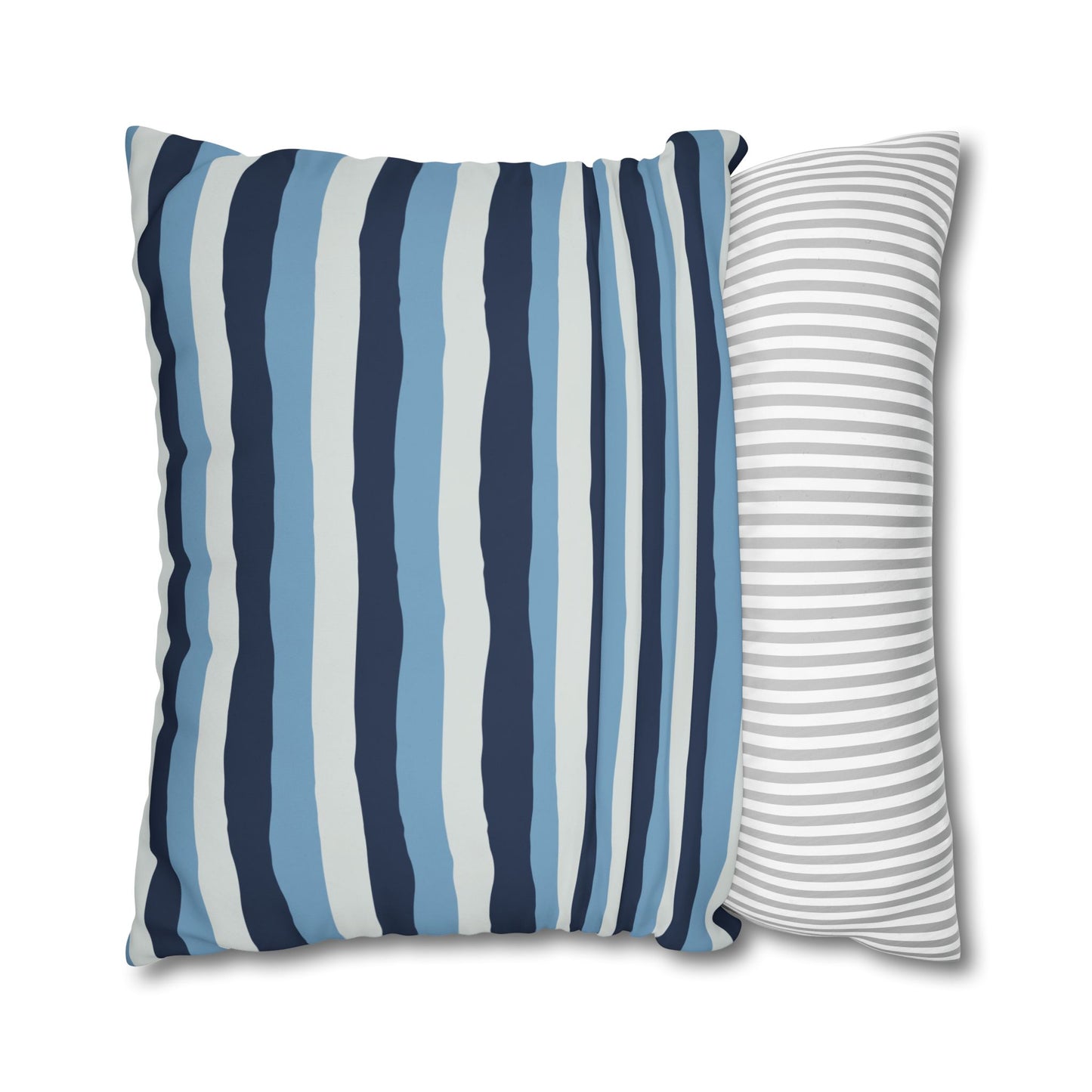 Nautical Striped Pillowcase, Cozy Decorative Throw Pillow, Beach House Decor, Summer Home Accent, Unique Gift Idea