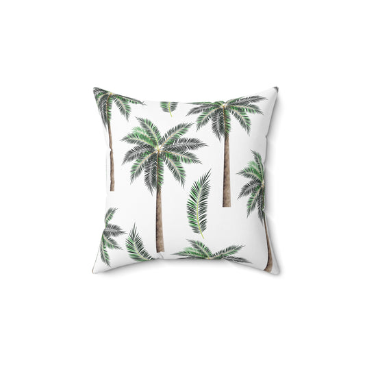 Tropical Paradise Square Pillow - Spun Polyester Cushions for Home Decor