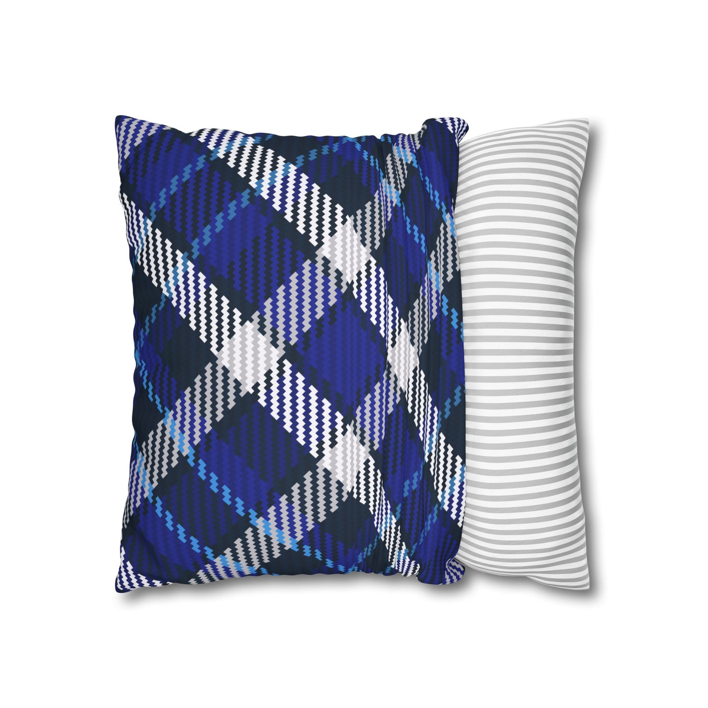 Blue Plaid Throw Pillowcase, Cozy Home Decor, Stylish Cushion for Living Room, Gift for Housewarming, Modern Accent Pillow