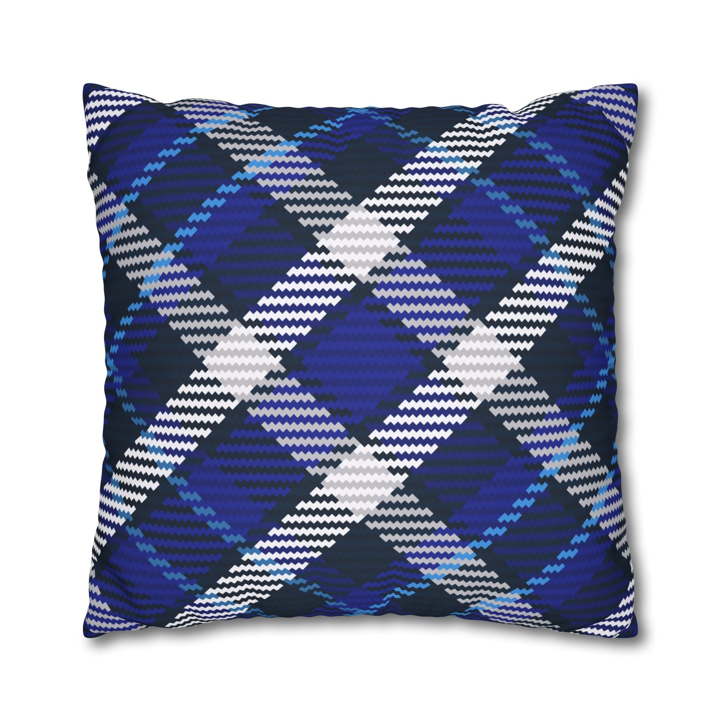 Blue Plaid Throw Pillowcase, Cozy Home Decor, Stylish Cushion for Living Room, Gift for Housewarming, Modern Accent Pillow