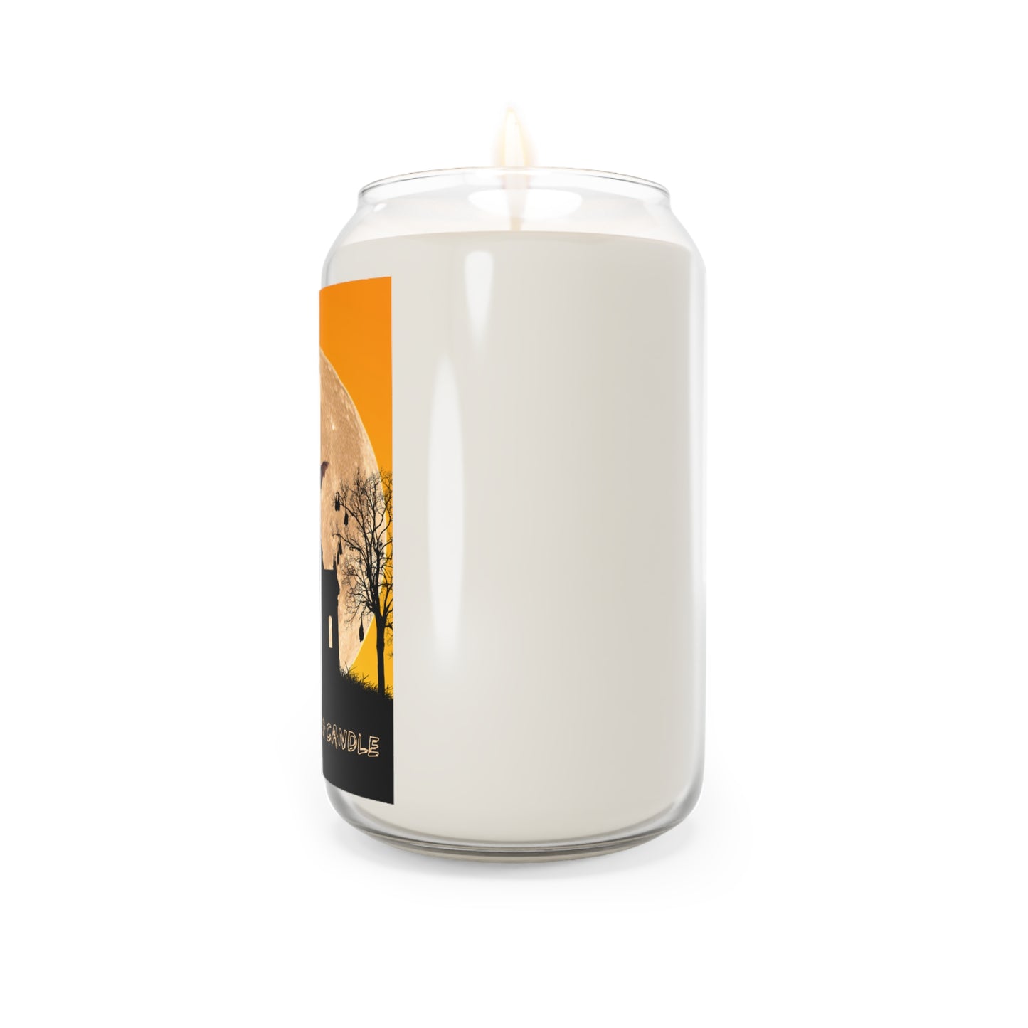 Scented Soy Candles, Halloween Spooky House Silhouette with Bats, Fall Fragrances, Spook Repelling Candle, Holiday Gift, Halloween Decor,