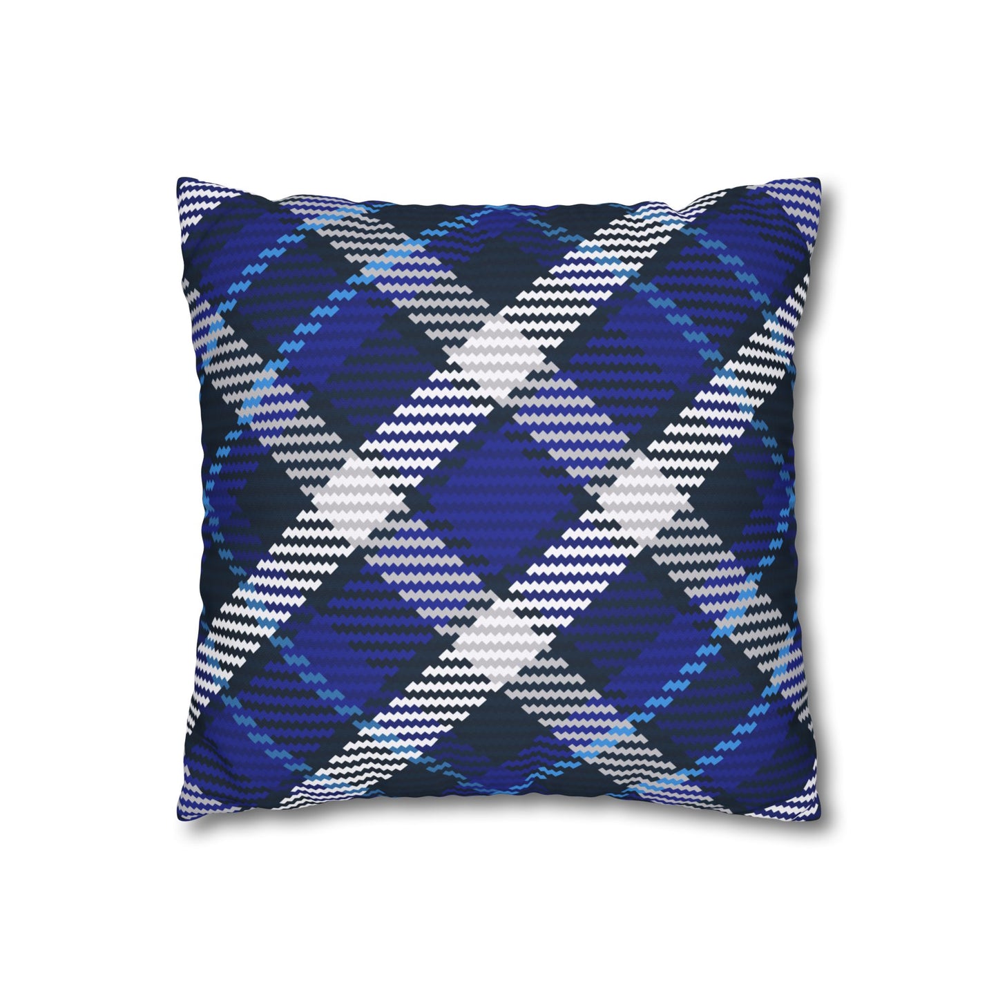 Blue Plaid Throw Pillowcase, Cozy Home Decor, Stylish Cushion for Living Room, Gift for Housewarming, Modern Accent Pillow