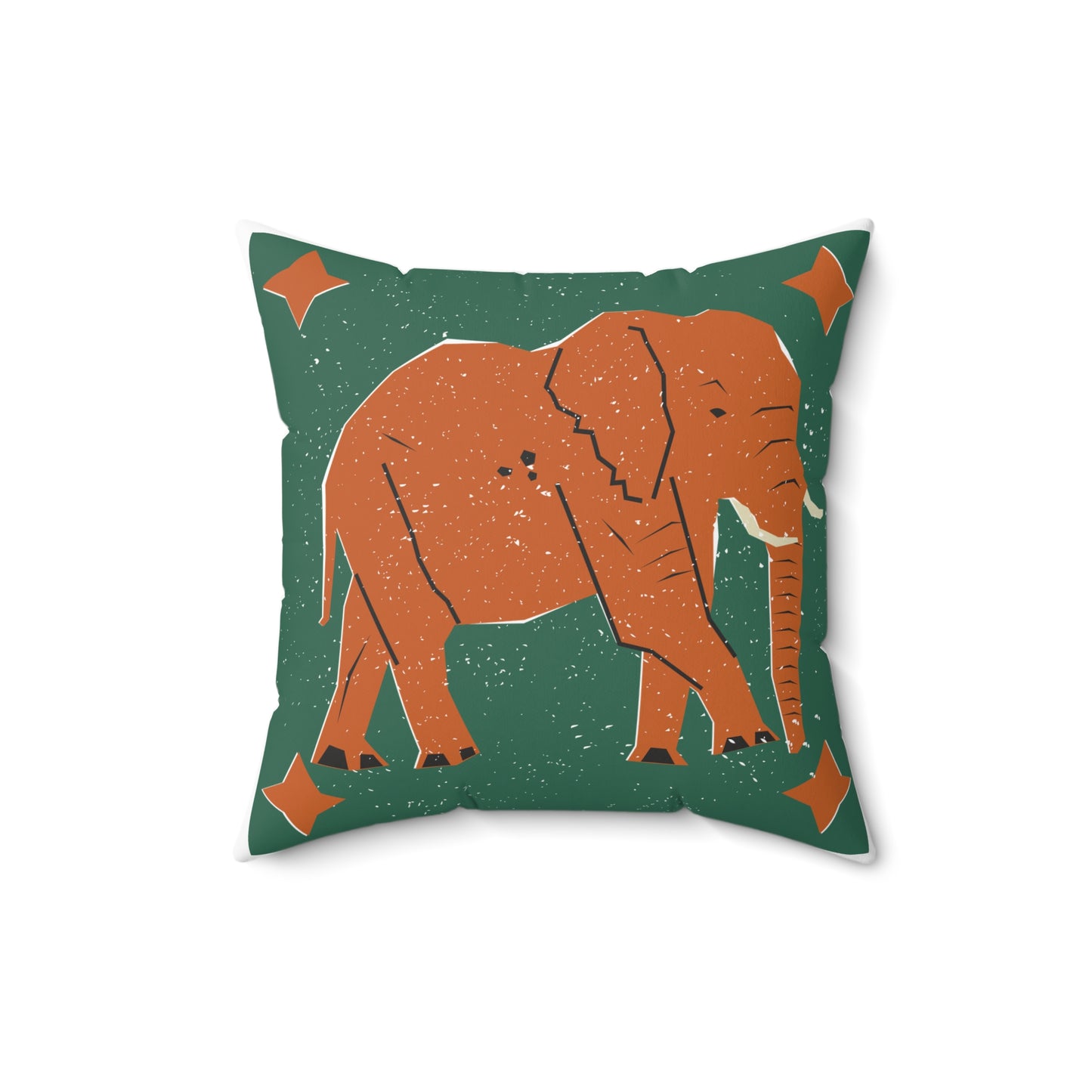 Tribal Boho Rustic Elephant Decorative Pillow | Cozy Home Accent, Unique Gift, Boho Decor, Living Room Cushion, Art Print Throw Pillow