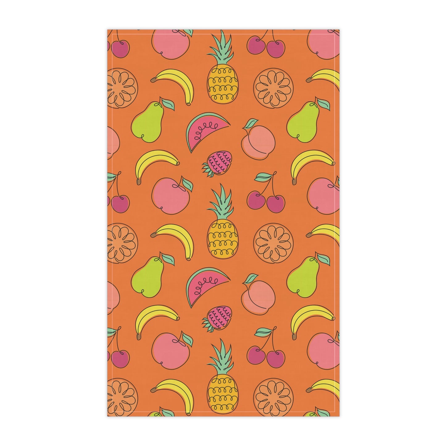 Fruitful Whimsy: A Tea Towel Delight - Sunset Orange - FWTT