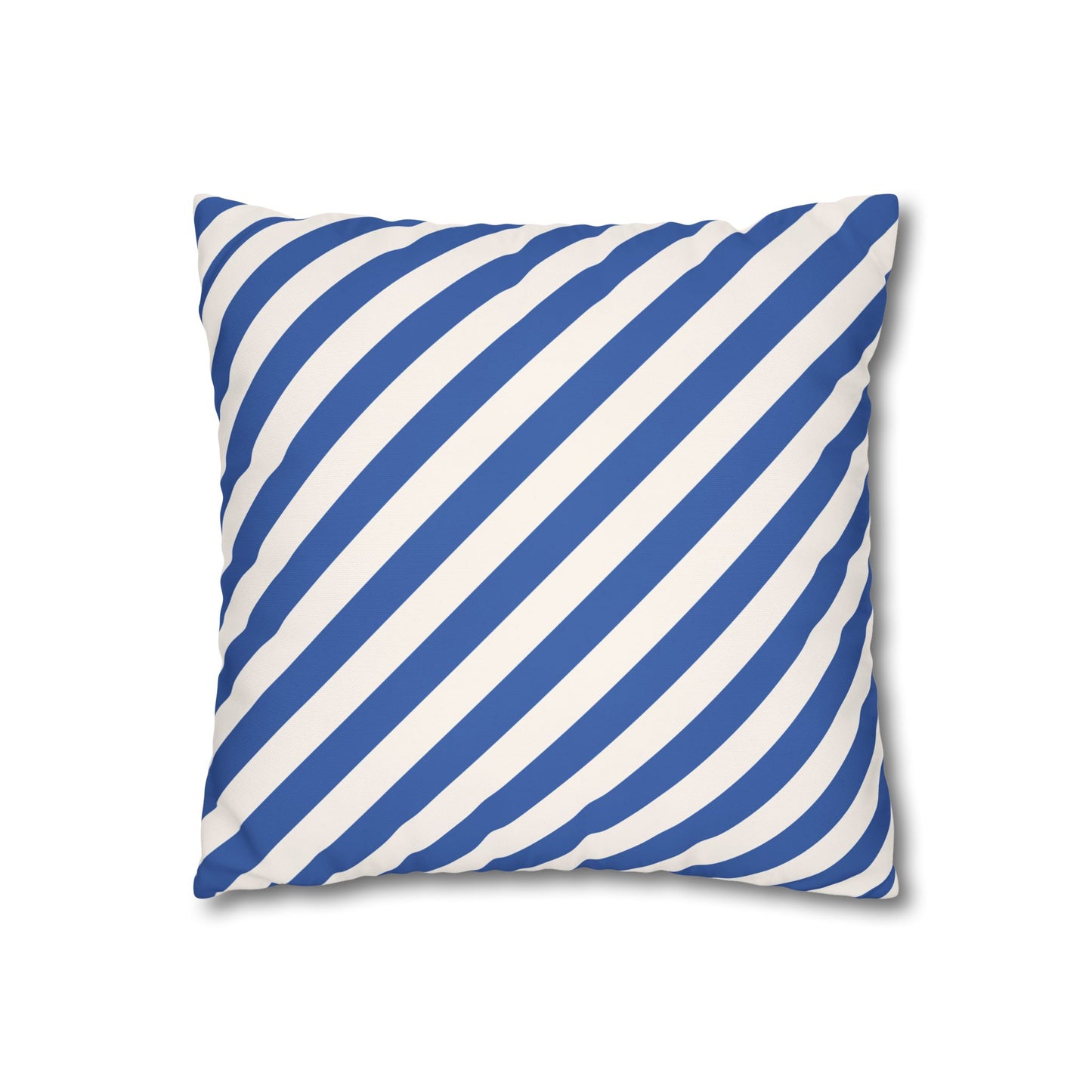 Nautical Striped Pillowcase, Coastal Decor Pillow Cover, Blue and White Throw Pillow, Beach House Accent, Home Gift Idea