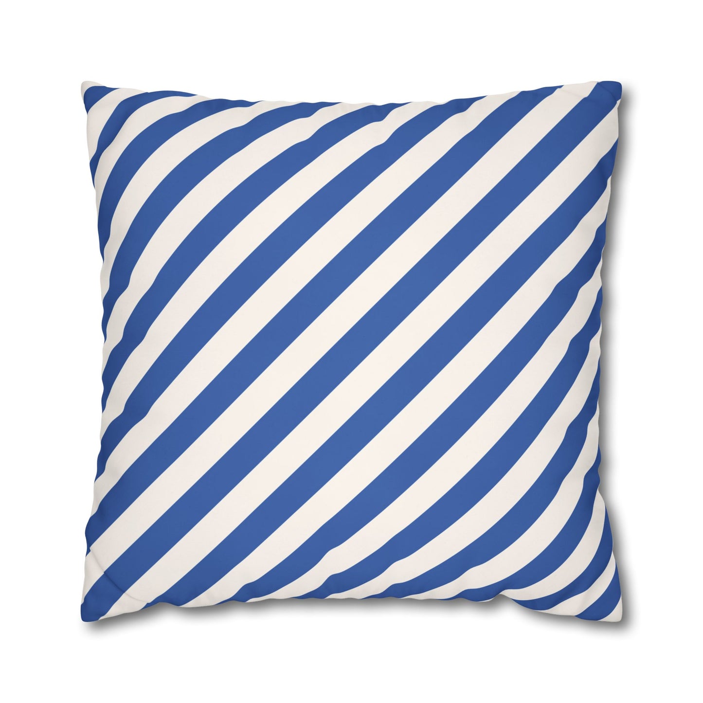Nautical Striped Pillowcase, Coastal Decor Pillow Cover, Blue and White Throw Pillow, Beach House Accent, Home Gift Idea
