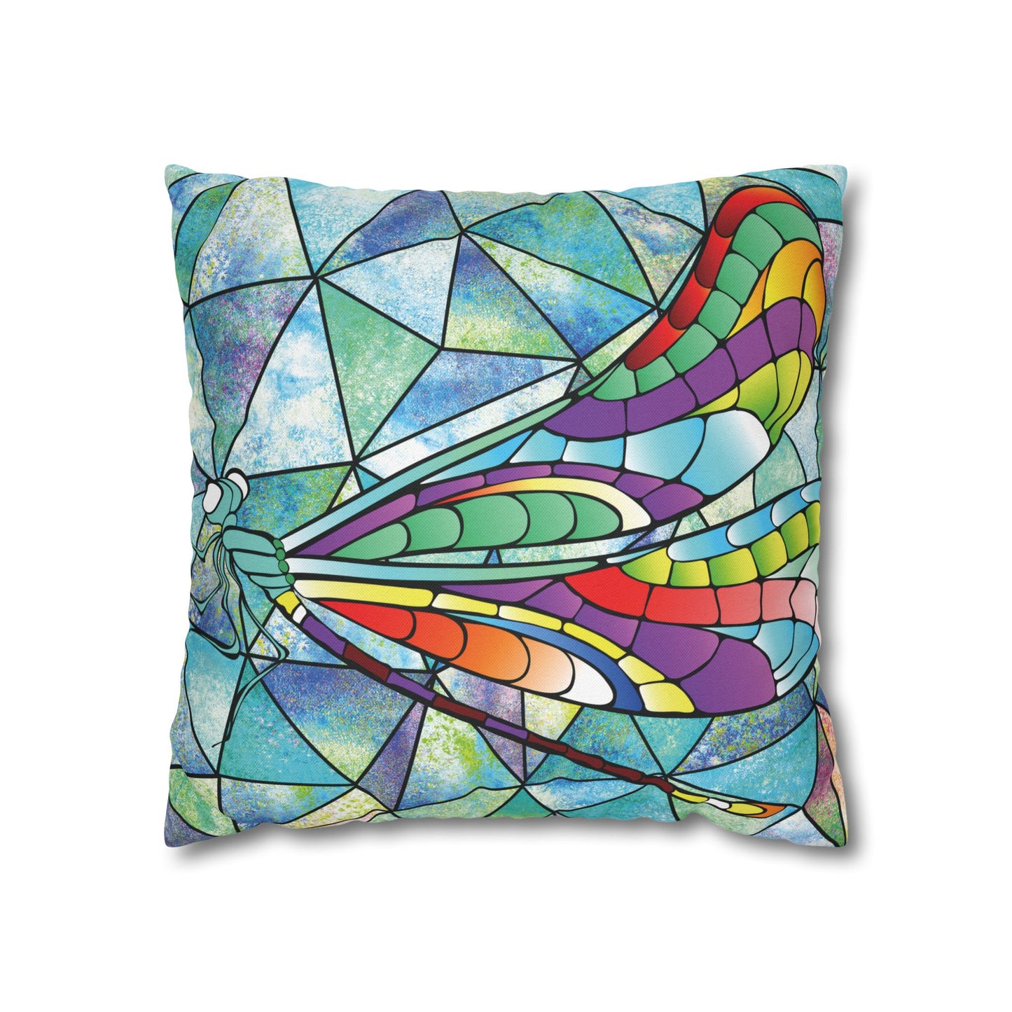 Elegant Dragonfly Pillowcase, Nature Decor, Home Accent, Cozy Living, Artisanal Gift, Butterfly Gifts, Boho Home