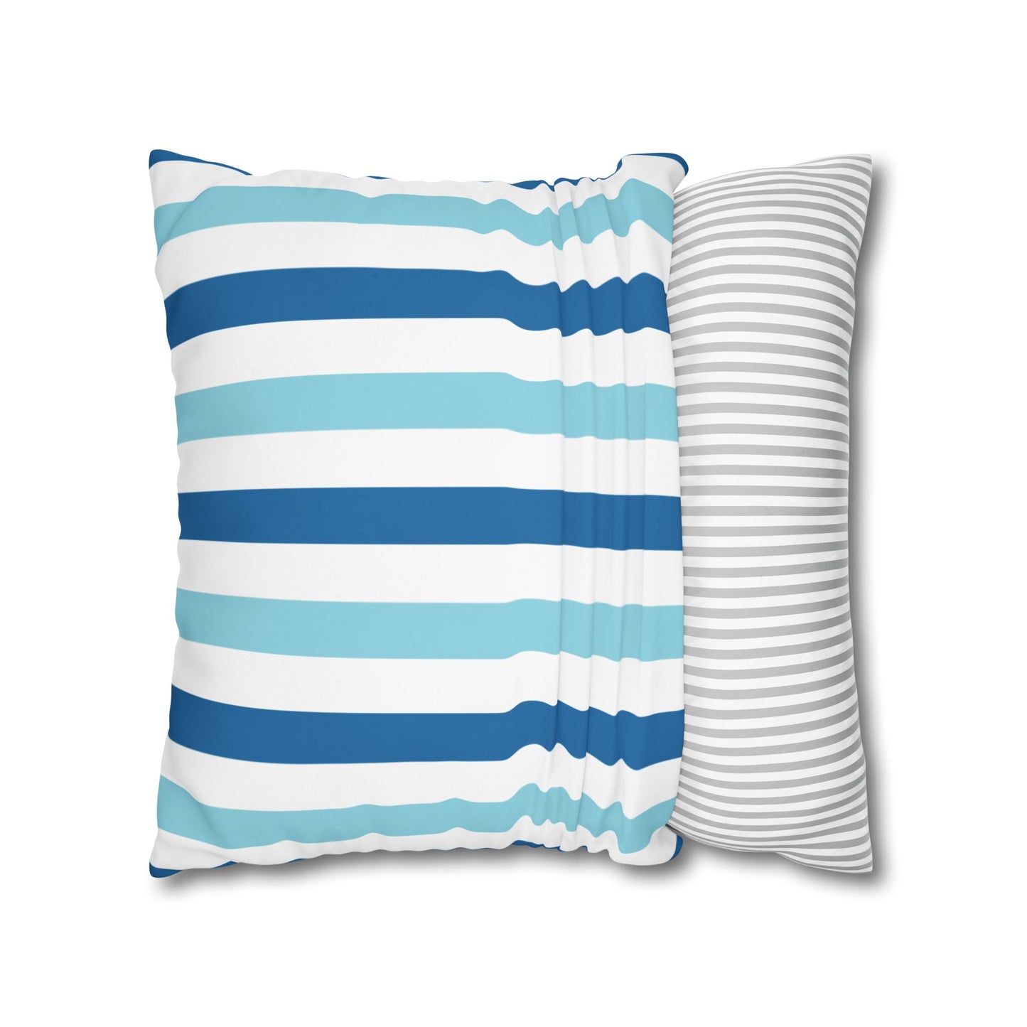 Coastal Striped Pillowcase, Beach Decor, Nautical Home Accessories, Throw Pillow Cover, Living Room Cushion Cover