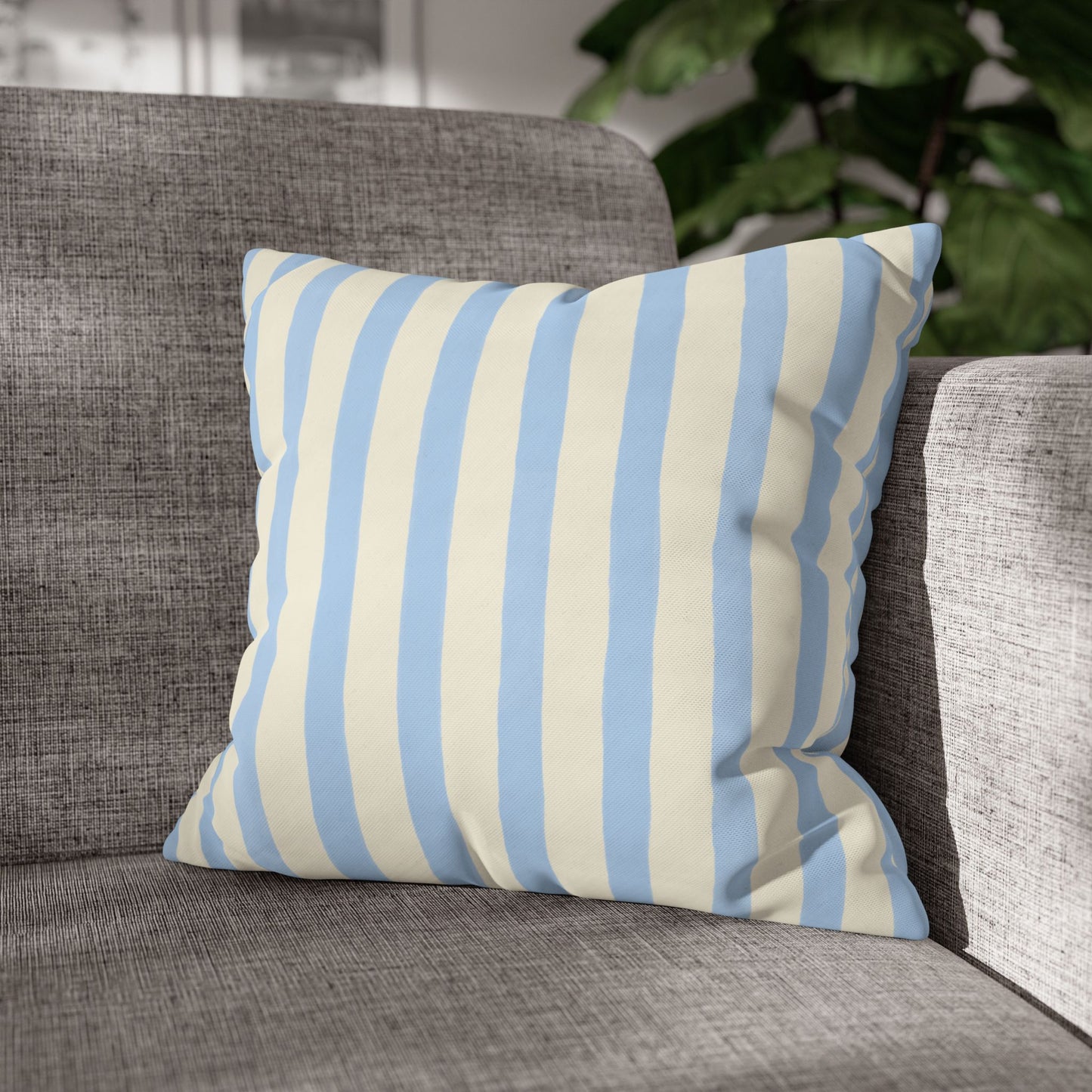 Stripe Patterned Decorative Pillowcase, Cozy Home Decor, Nautical Accent, Living Room Accessory, Perfect for Gifts and Resale