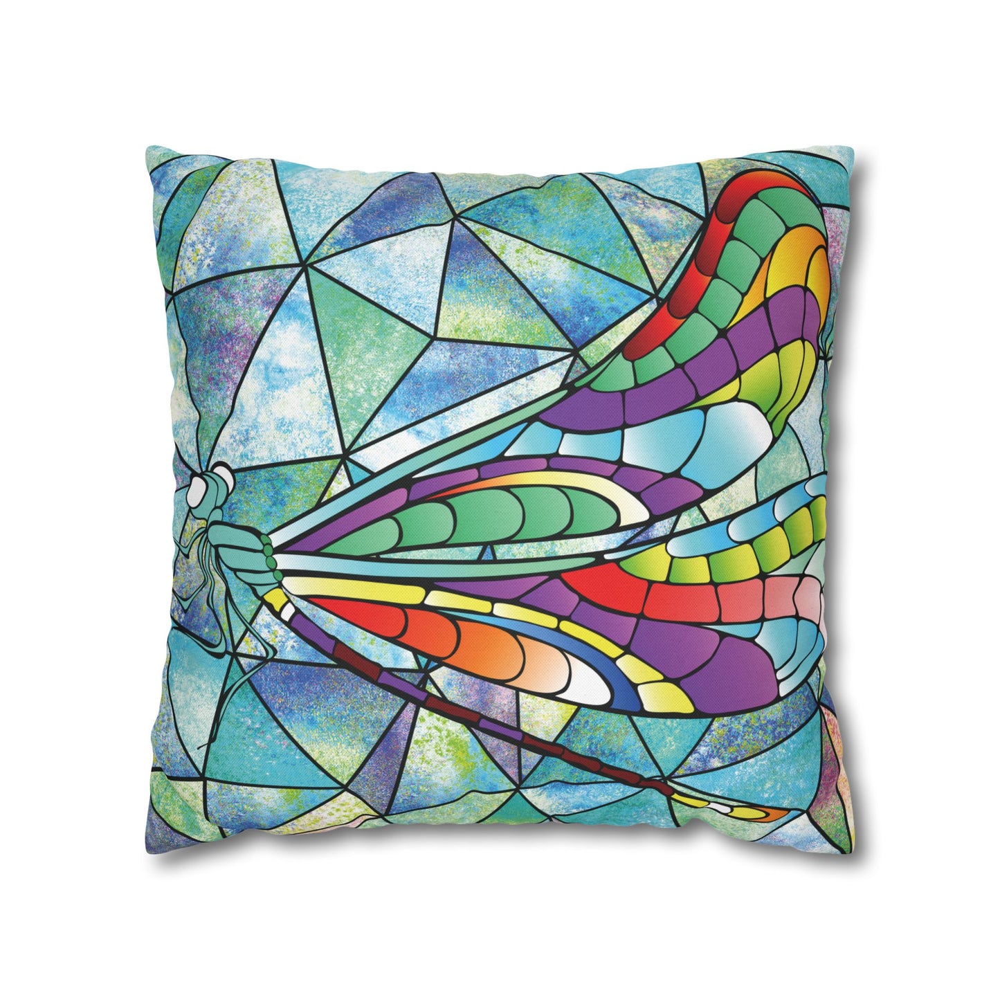 Elegant Dragonfly Pillowcase, Nature Decor, Home Accent, Cozy Living, Artisanal Gift, Butterfly Gifts, Boho Home
