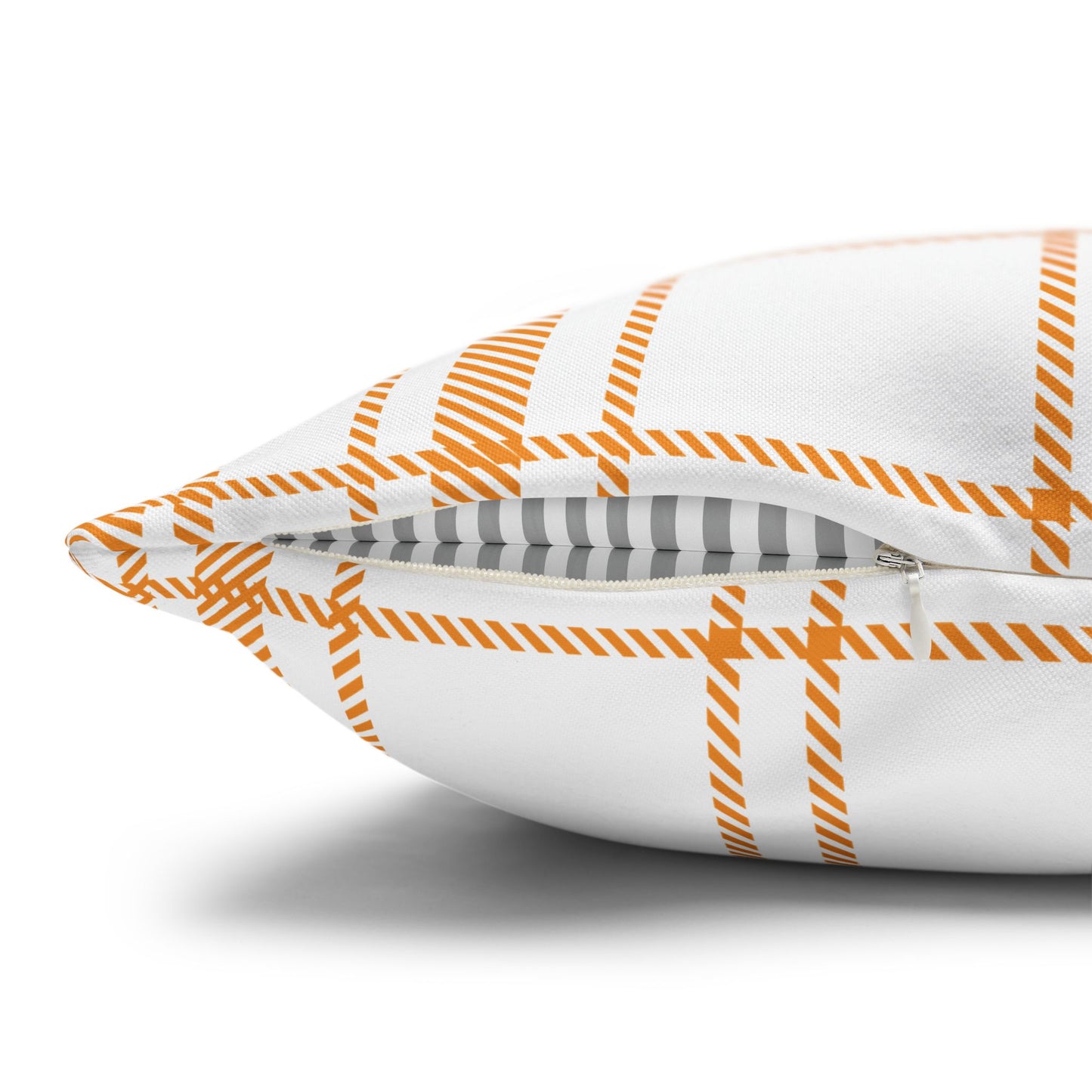 Cozy Plaid Pillowcase | Soft Square Canvas Cushion for Home Decor, Farmhouse Style, Living Room, Seasonal Gift, Wedding Decor