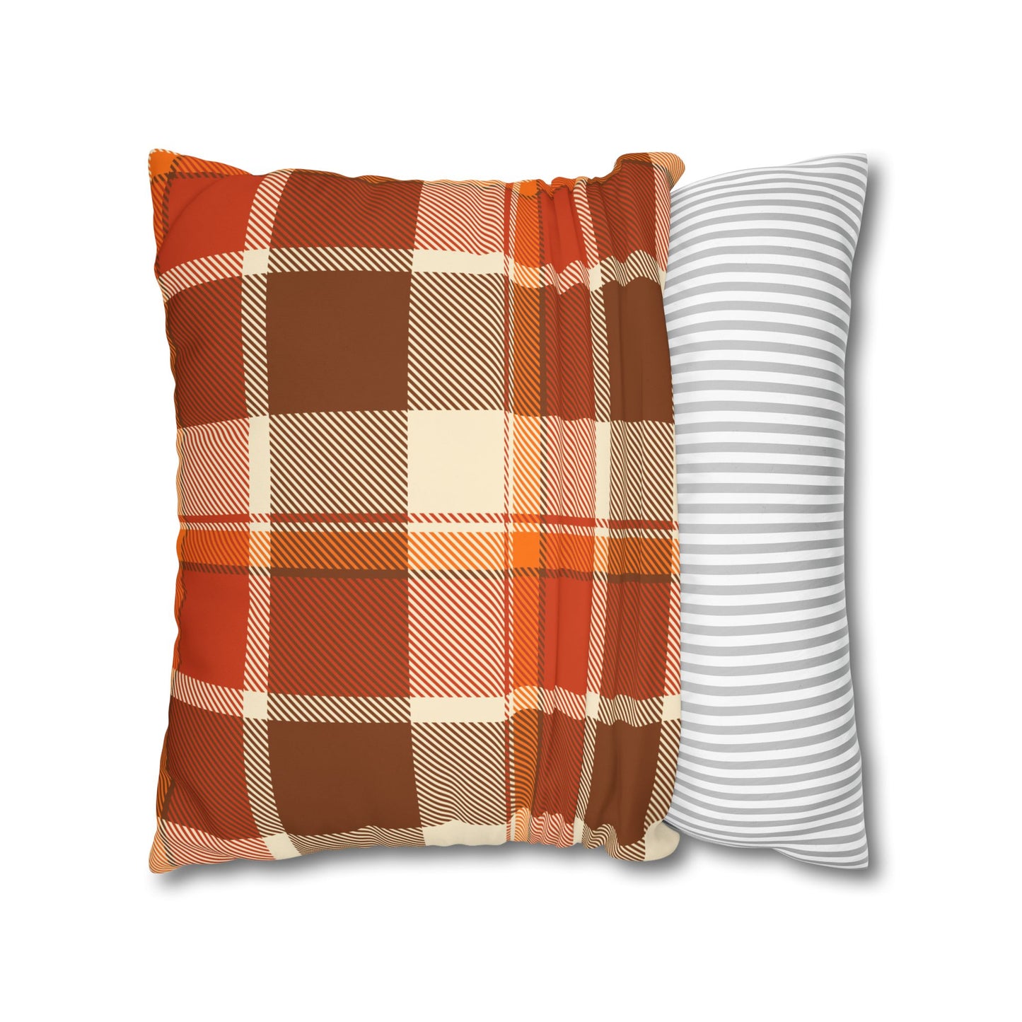 Cozy Plaid Pillowcase for Fall Decor, Home Accent, Gift for Her, Seasonal Decoration, Couch Accessory