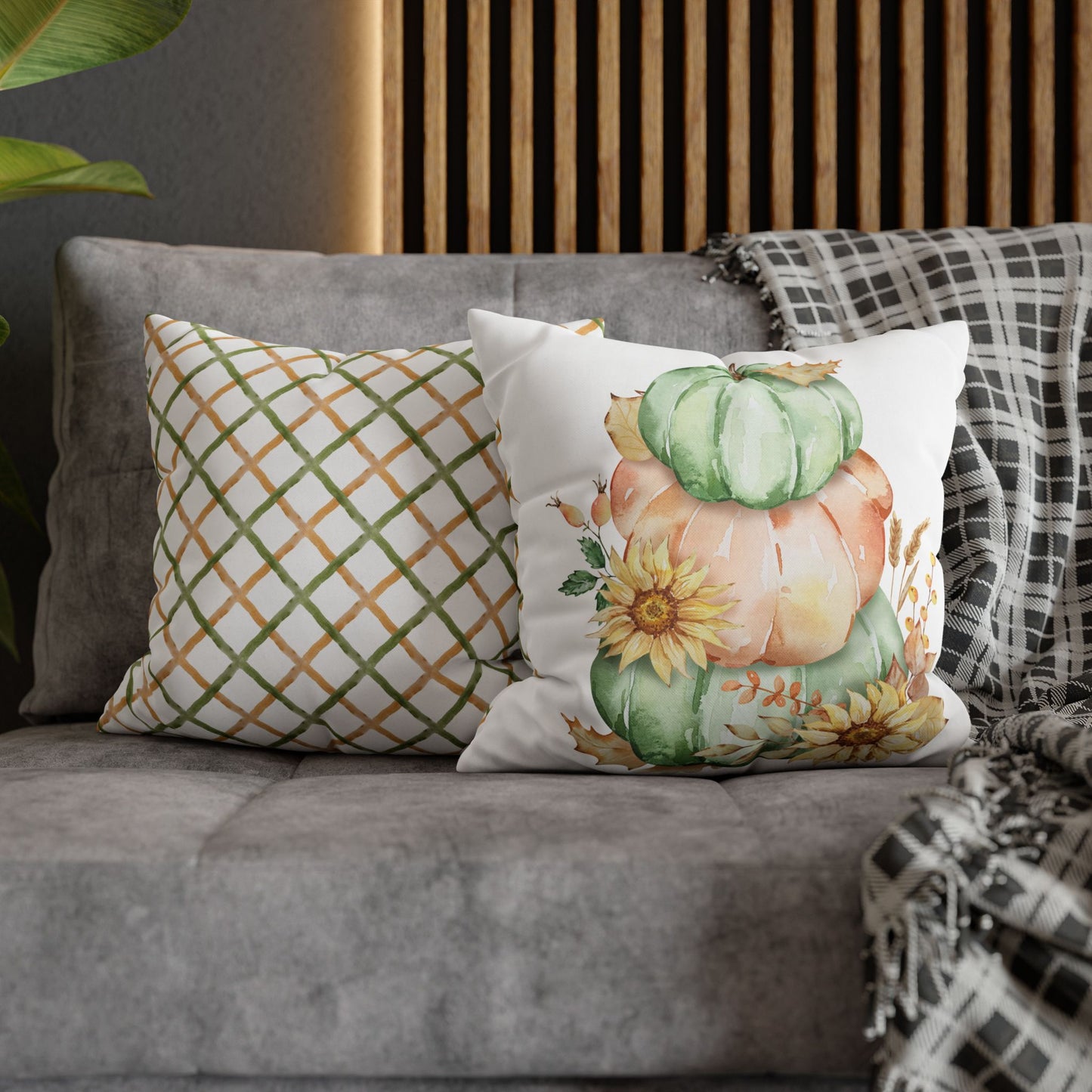 Fall Pumpkin Decor Pillowcase, Cozy Autumn Throw Pillow, Farmhouse Cushion Cover, Seasonal Home Accent, Thanksgiving Gift