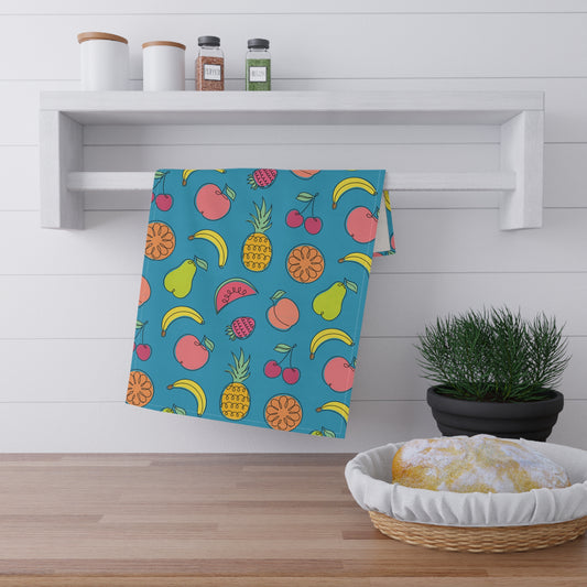 Fruitful Whimsy: A Tea Towel Delight - Turquoise - FWTT
