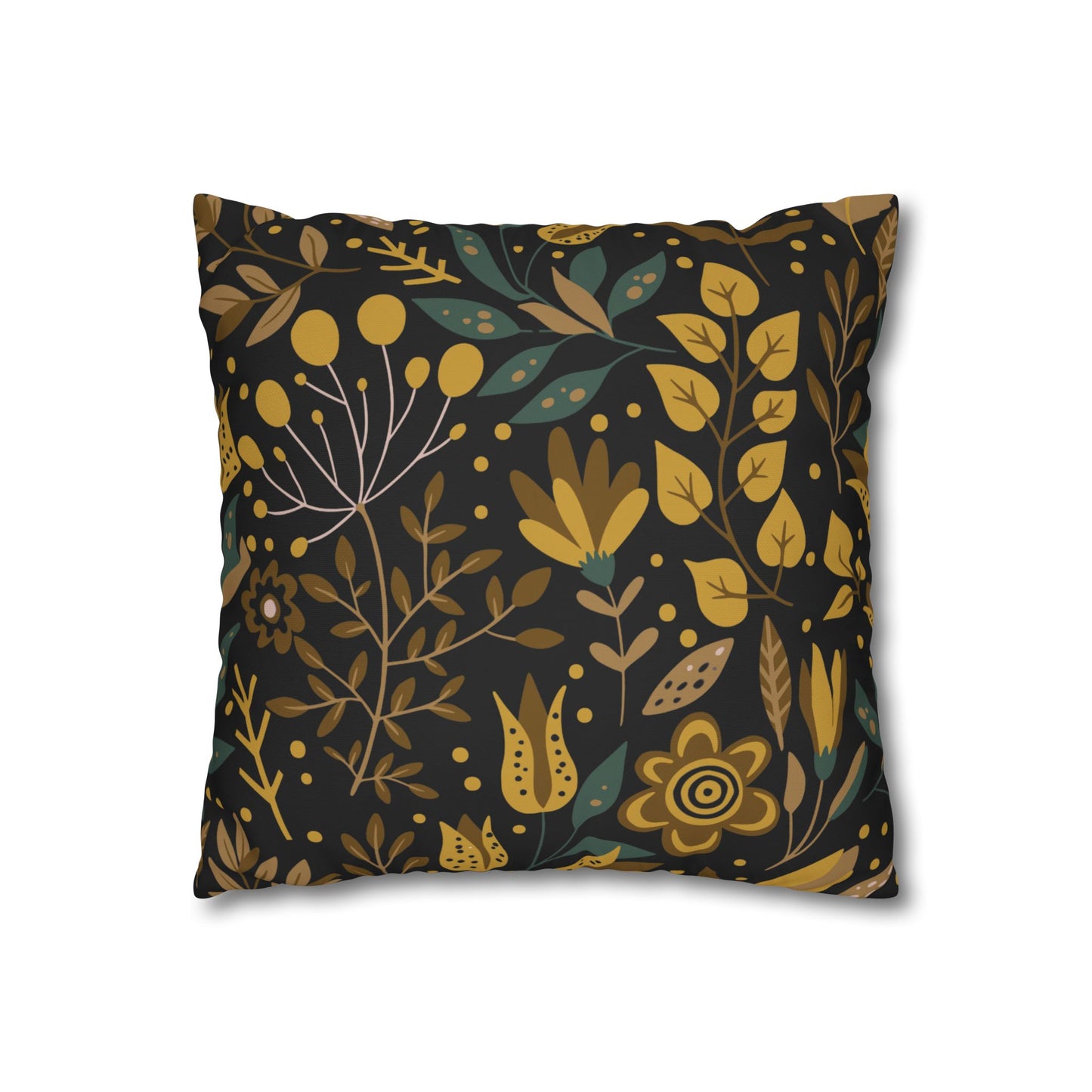 Bohemian Floral Pillowcase, Decorative Cushion Cover, Home Decor, Cozy Living Room, Gift for Her, Eco-Friendly Pillow Cover