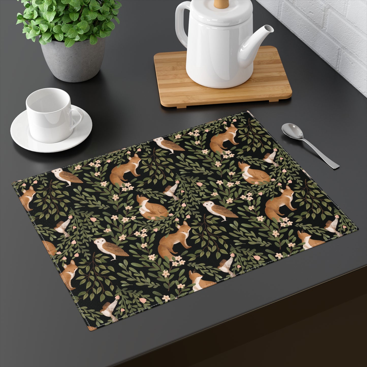 Placemat - Woodland Charm - Black