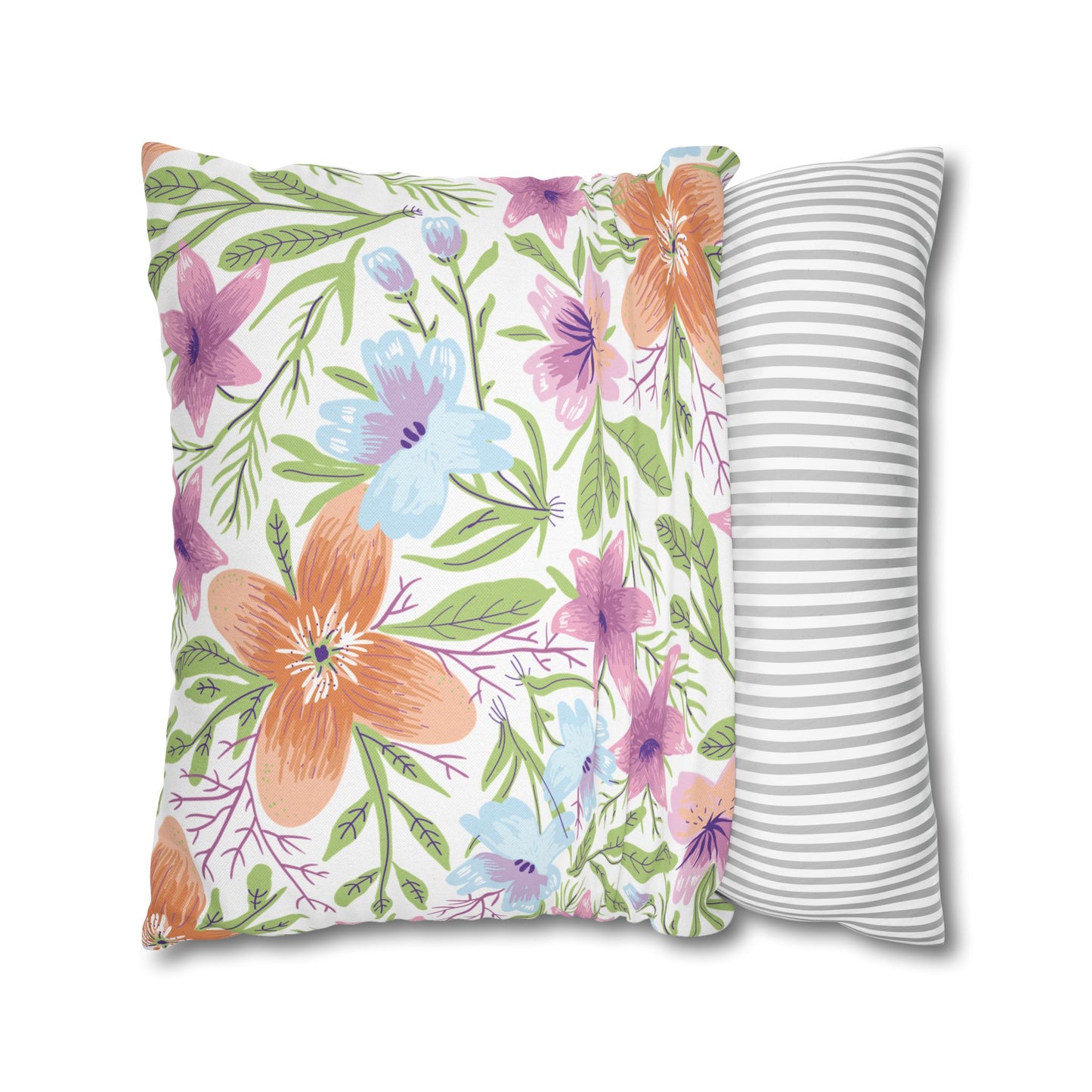 Floral Dragonfly Pillowcase, Cozy Home Decor, Boho Accent Pillows, Nature-Inspired Gift, Spring Decor