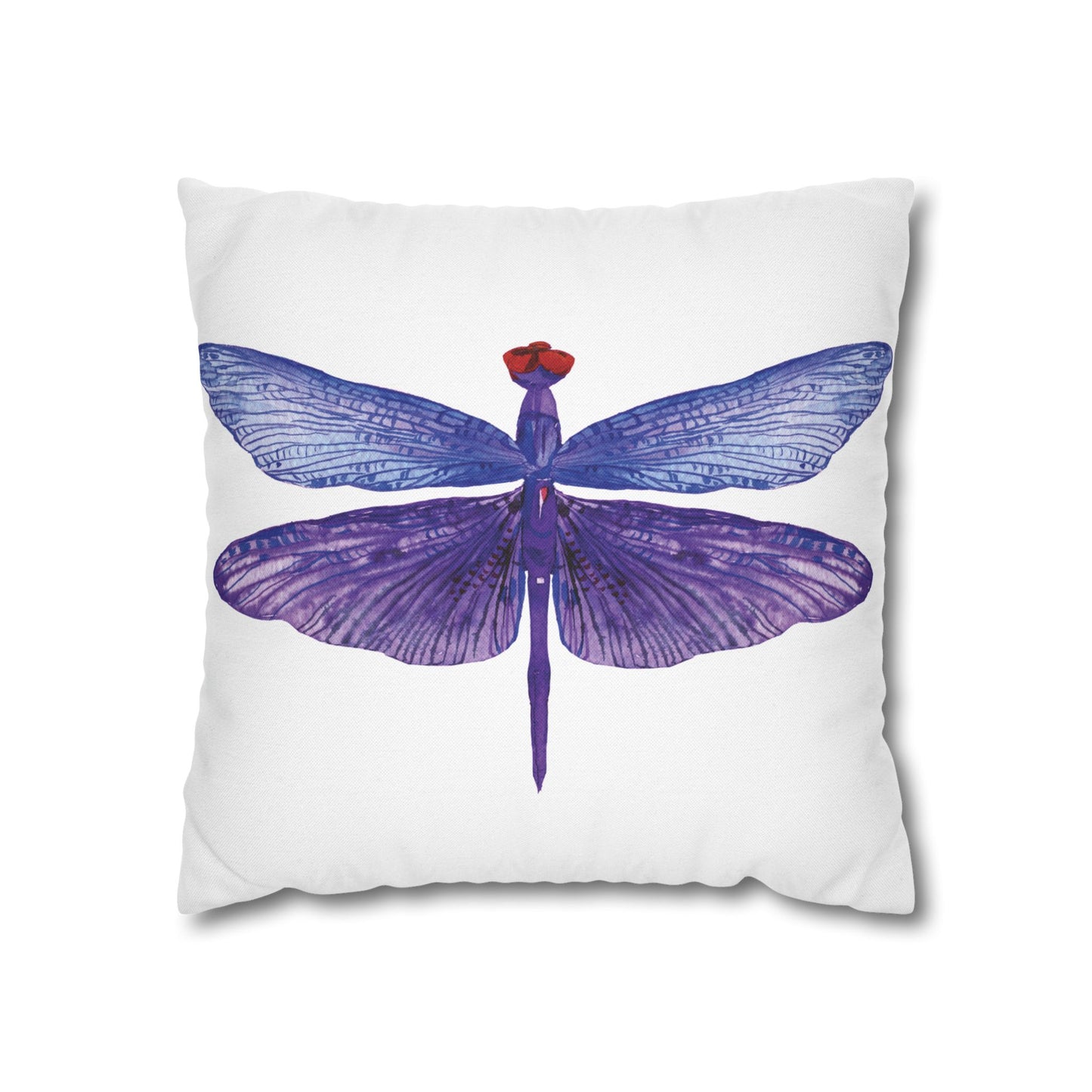 Vibrant Purple Dragonfly Decorative Pillowcase, Home Decor Accent, Gift for Nature Lovers, Throw Pillow, Summer Vibes, Unique Interior