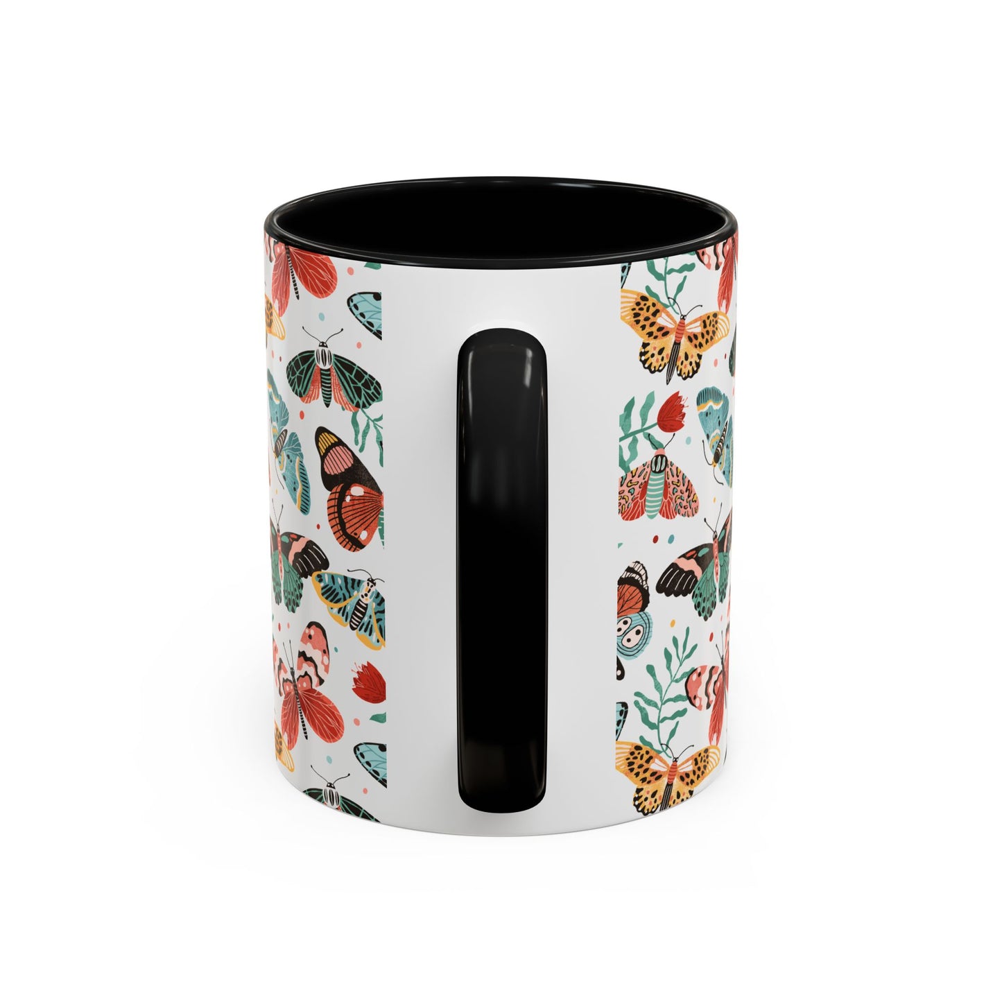 Mug Butterfly Breeze Turquoise and Rich Red