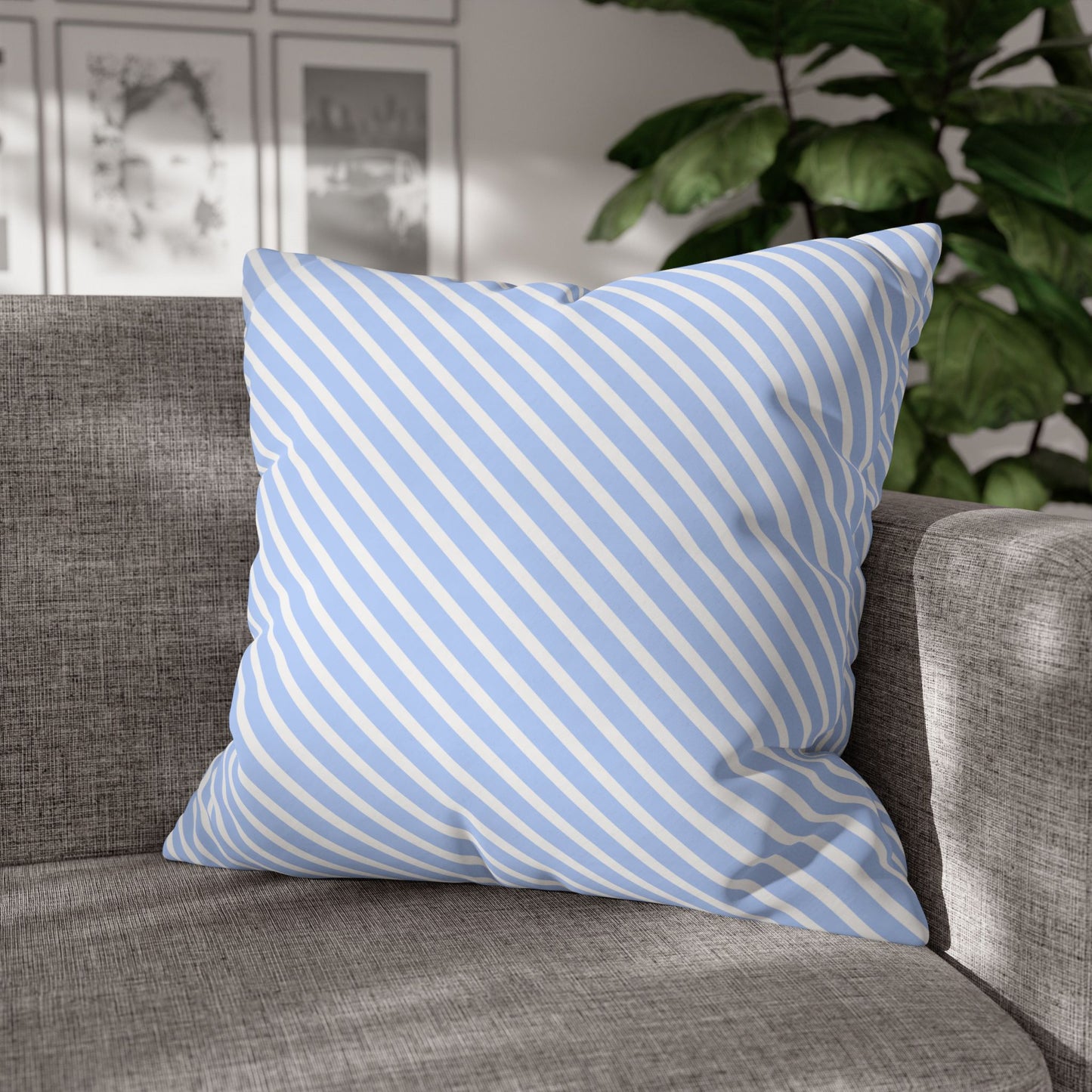 Chic Striped Poly Canvas Pillowcase, Modern Throw Pillow, Cozy Home Decor, Perfect Gift for Housewarming, Nursery, or Holidays