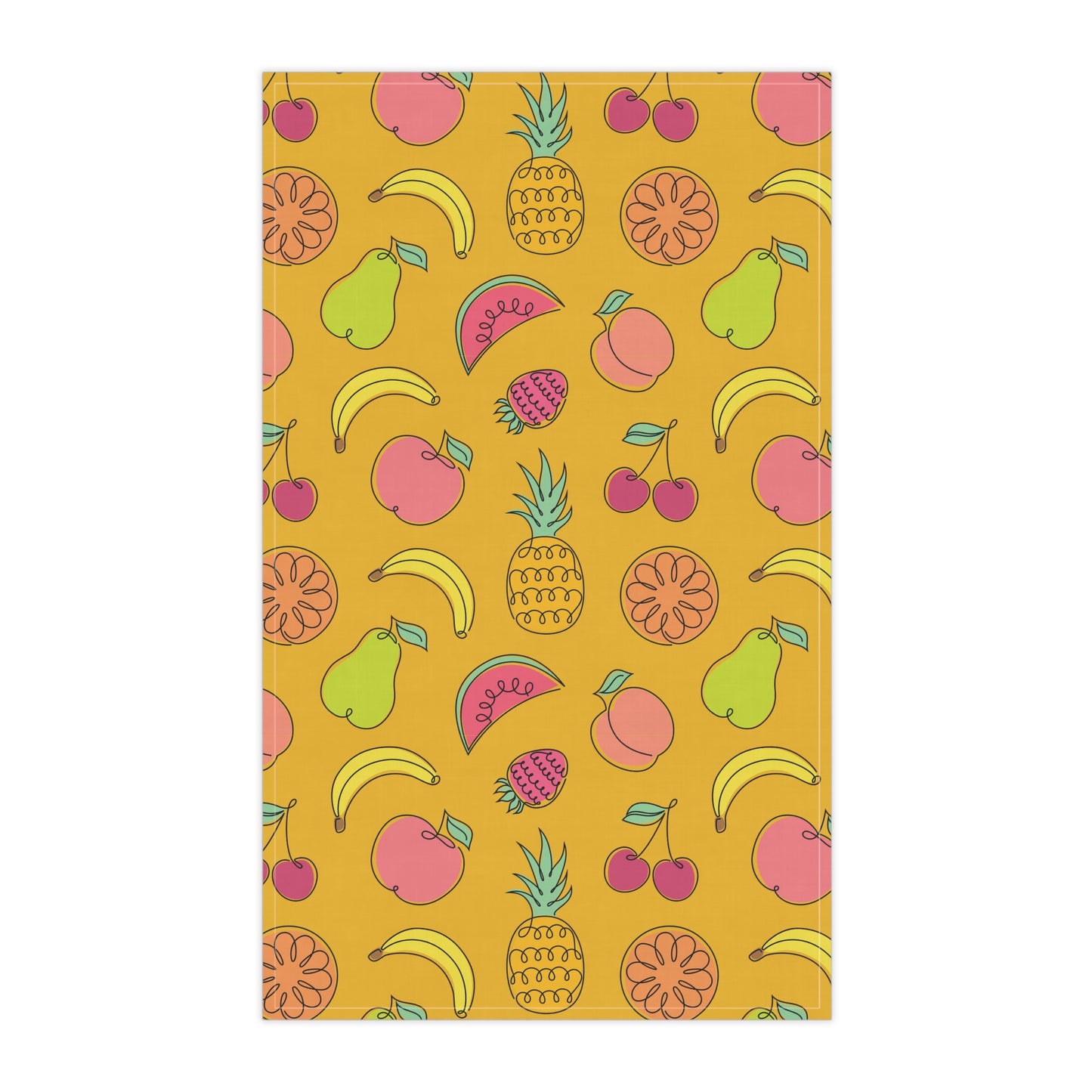 Fruitful Whimsy: A Tea Towel Delight - Yellow - FWTT