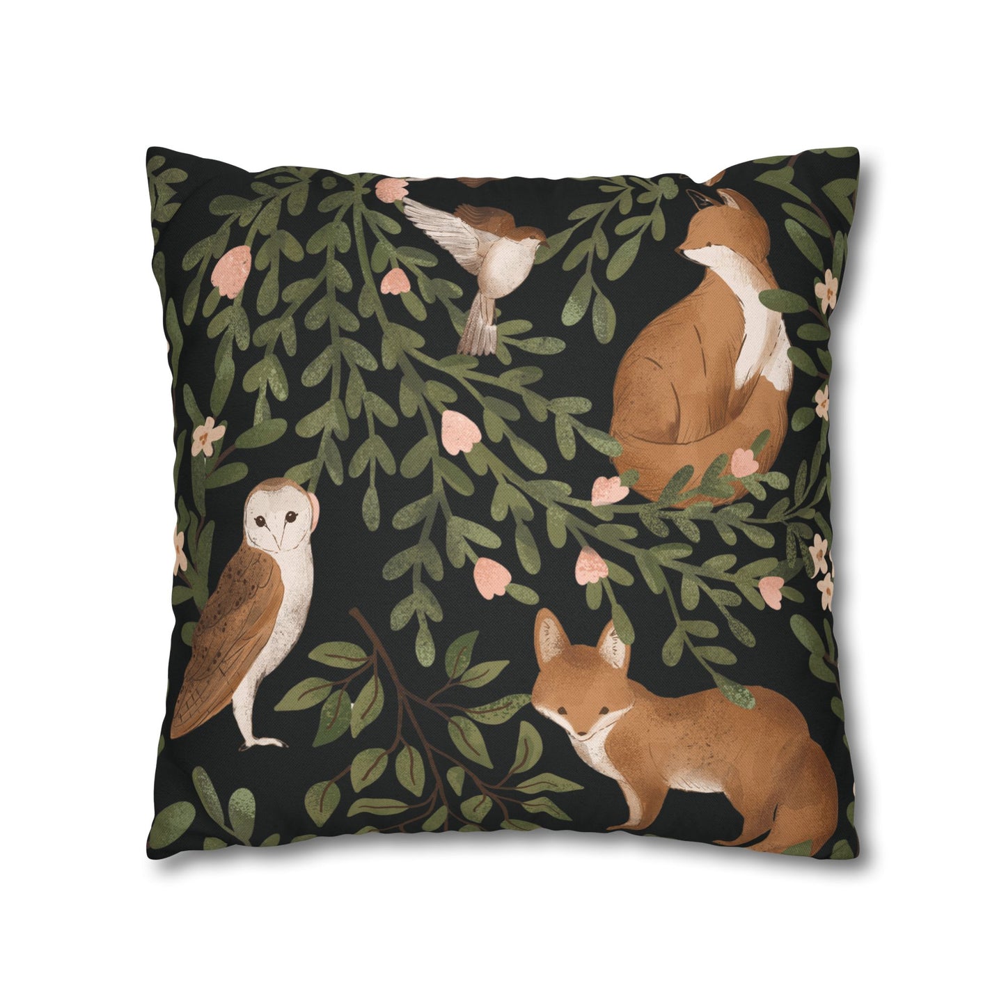 Little Fox & Owl – Woodland Charm Pillow Case