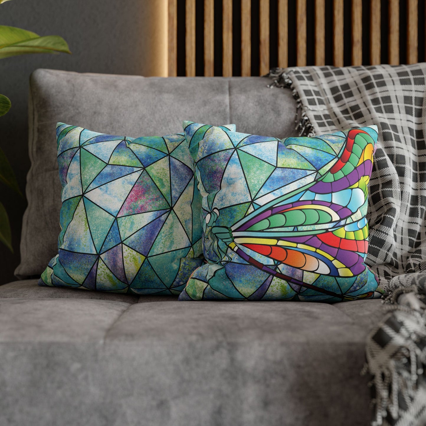 Elegant Dragonfly Pillowcase, Nature Decor, Home Accent, Cozy Living, Artisanal Gift, Butterfly Gifts, Boho Home