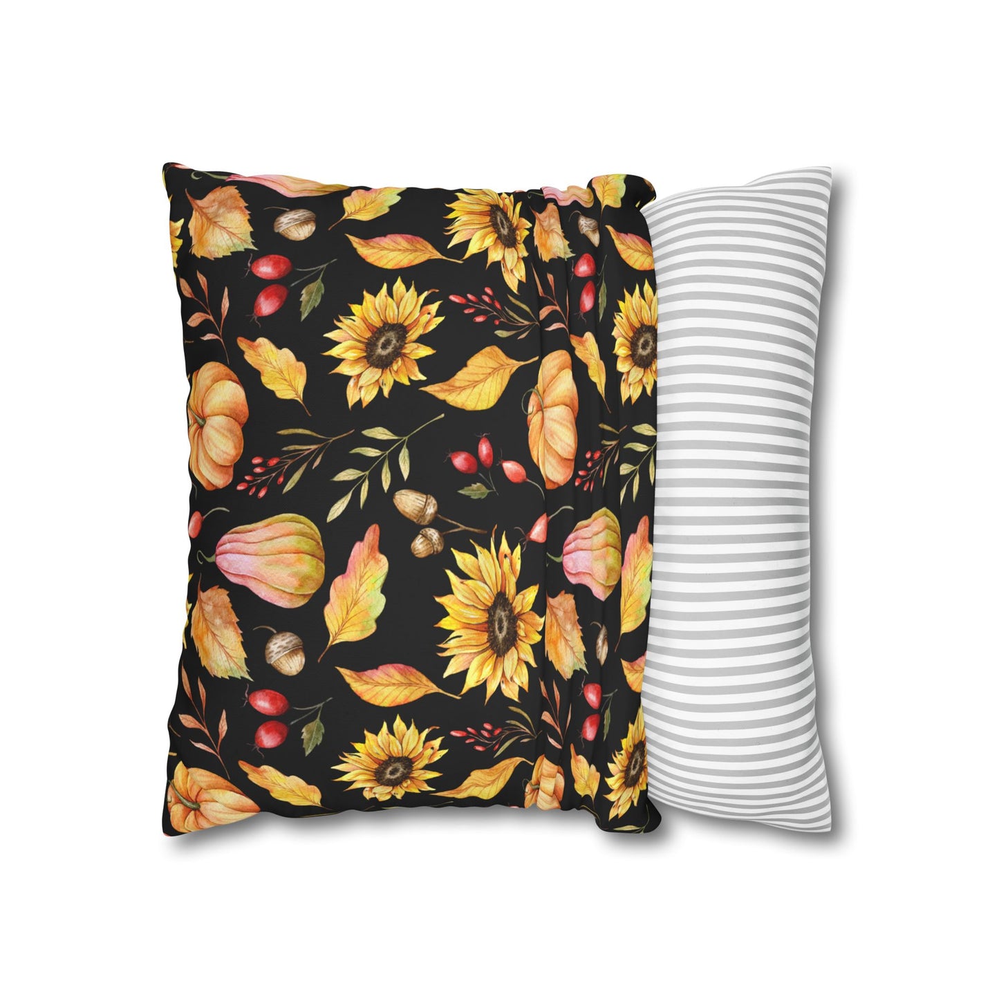 Autumn Floral Pillowcase, Cozy Fall Decor, Pillow Cover for Home, Thanksgiving Gift, Harvest Decor, Couch Throw Pillow