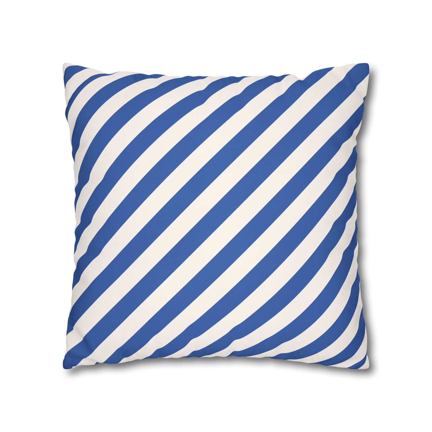 Nautical Striped Pillowcase, Coastal Decor Pillow Cover, Blue and White Throw Pillow, Beach House Accent, Home Gift Idea