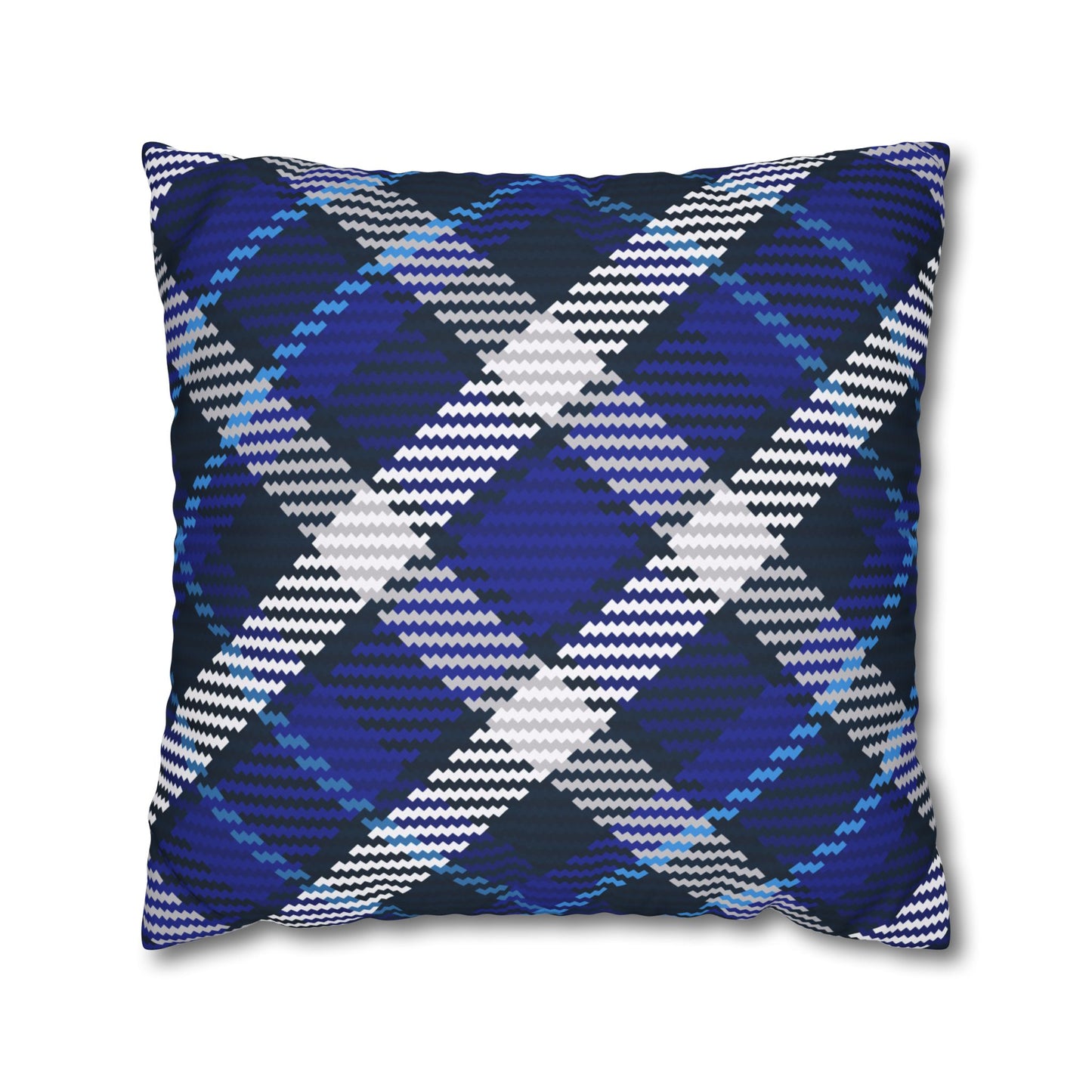 Blue Plaid Throw Pillowcase, Cozy Home Decor, Stylish Cushion for Living Room, Gift for Housewarming, Modern Accent Pillow