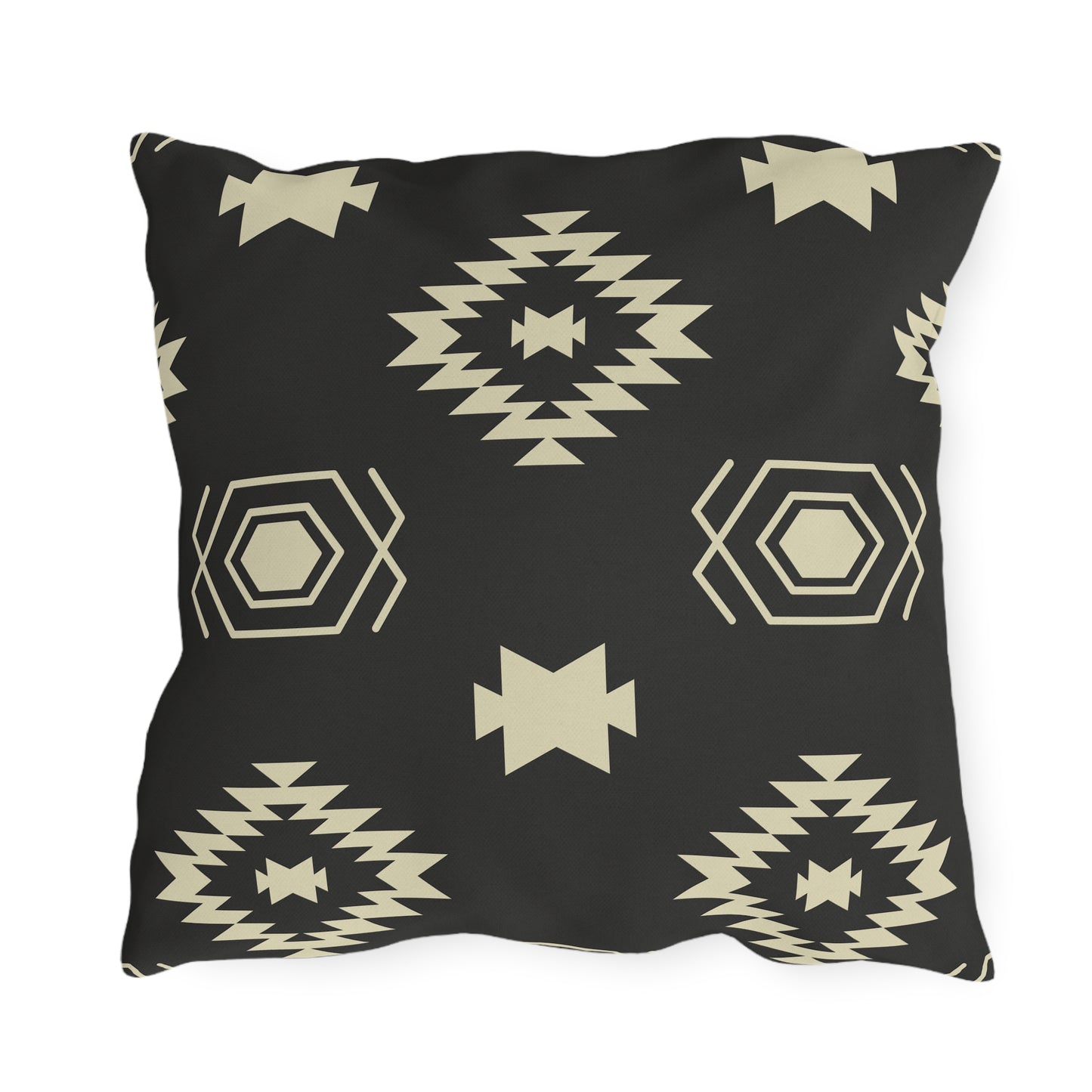 Desert-Inspired Rustic Tribal Design Snake Outdoor Pillow | Boho Chic Decor, Patio Cushions, Nature Decor, Home Accents, Camping Accessories