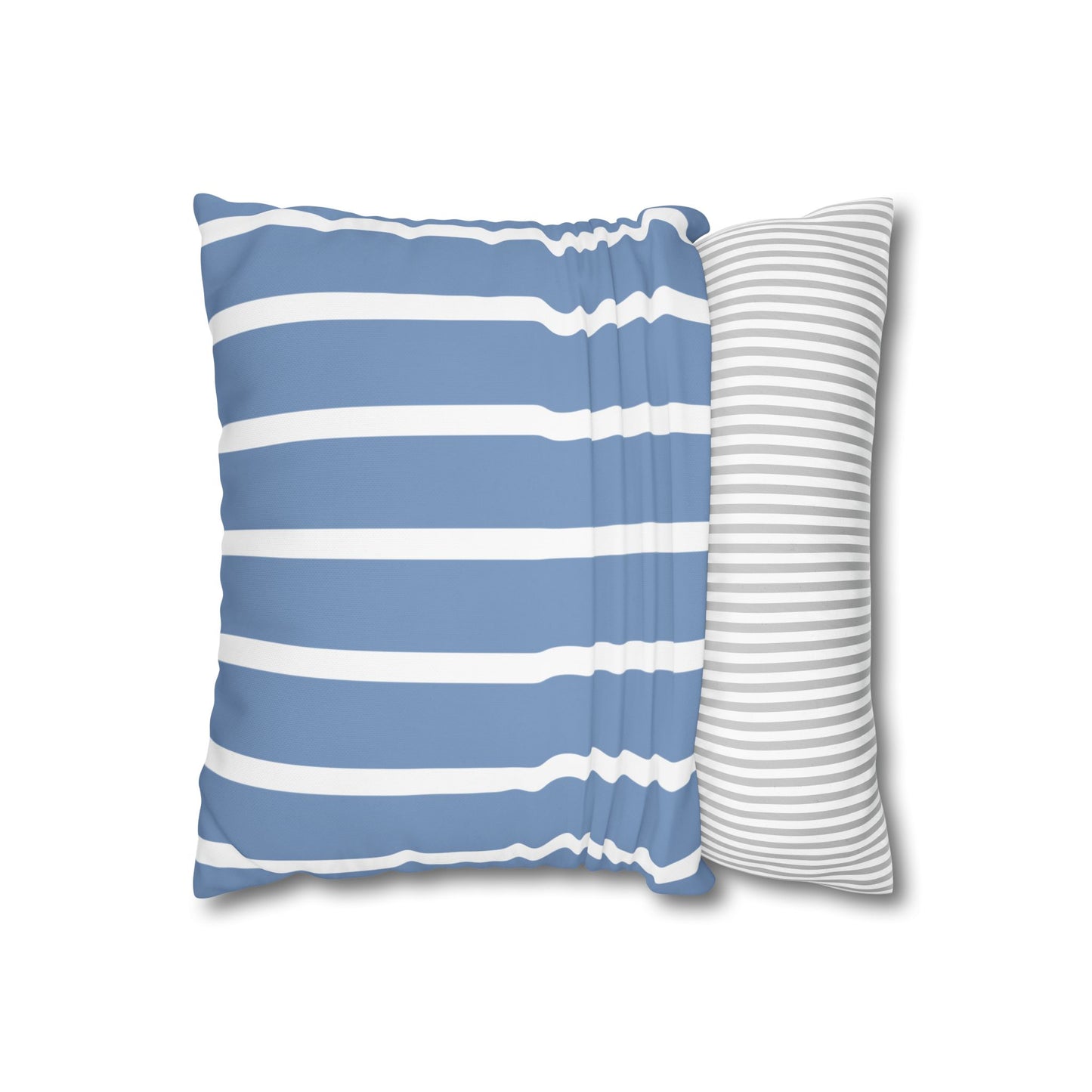 Stylish Striped Throw Pillowcase, Decorative Cushion Cover, Modern Home Decor, Blue Stripe Accent Pillow, Gift for Couch Lovers