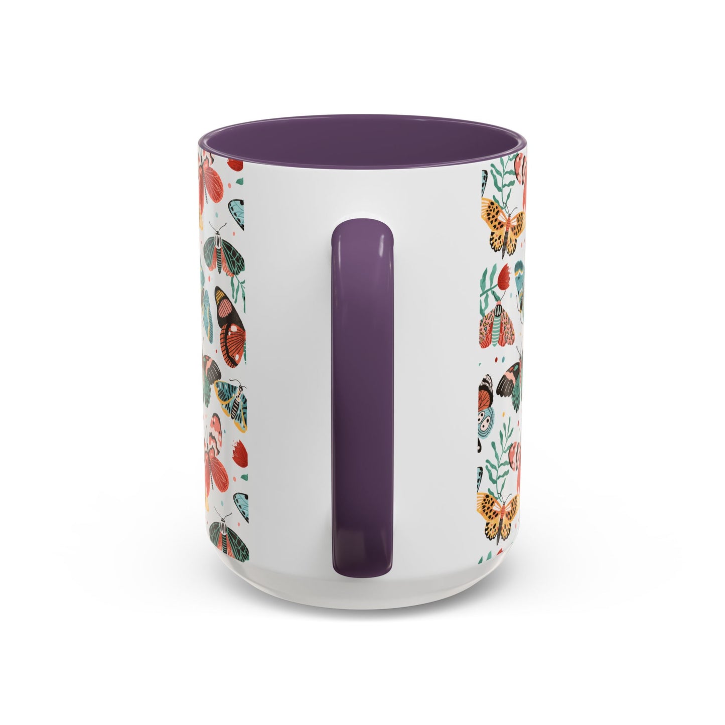 Mug Butterfly Breeze Turquoise and Rich Red