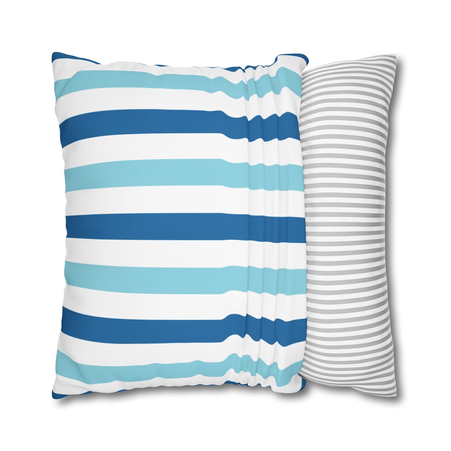 Coastal Striped Pillowcase, Beach Decor, Nautical Home Accessories, Throw Pillow Cover, Living Room Cushion Cover